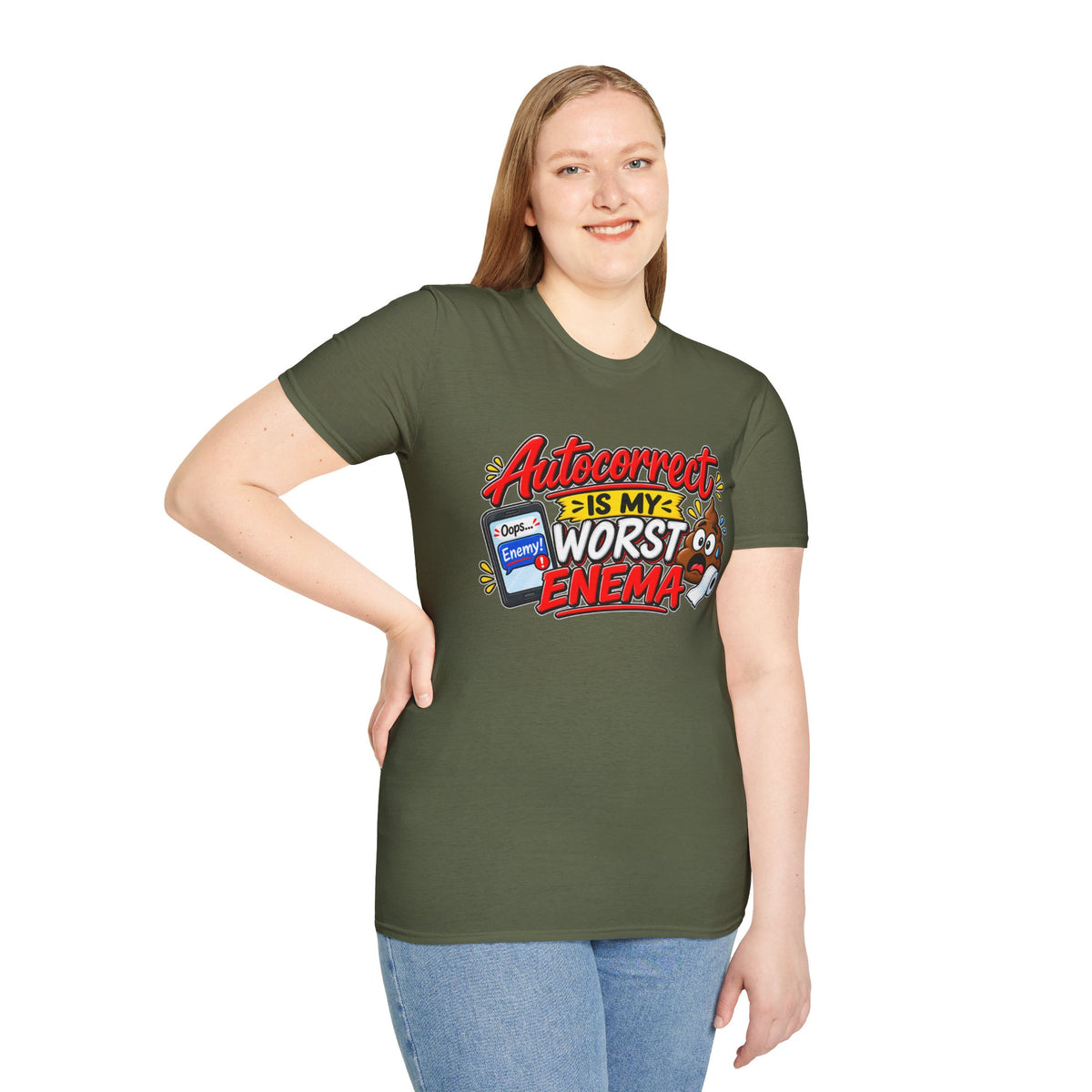 "Autocorrect Is My Worst Enema" T-Shirt — product photo 4 | The ClawMark Store