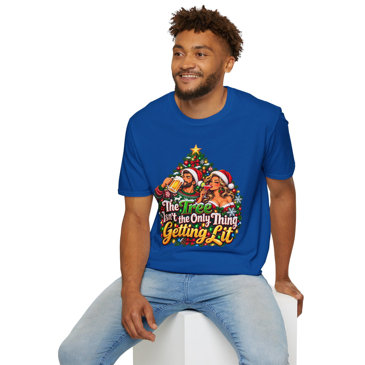 Christmas Party T-Shirt — "The Tree Isn't the Only Thing Getting Lit" Holiday Tee