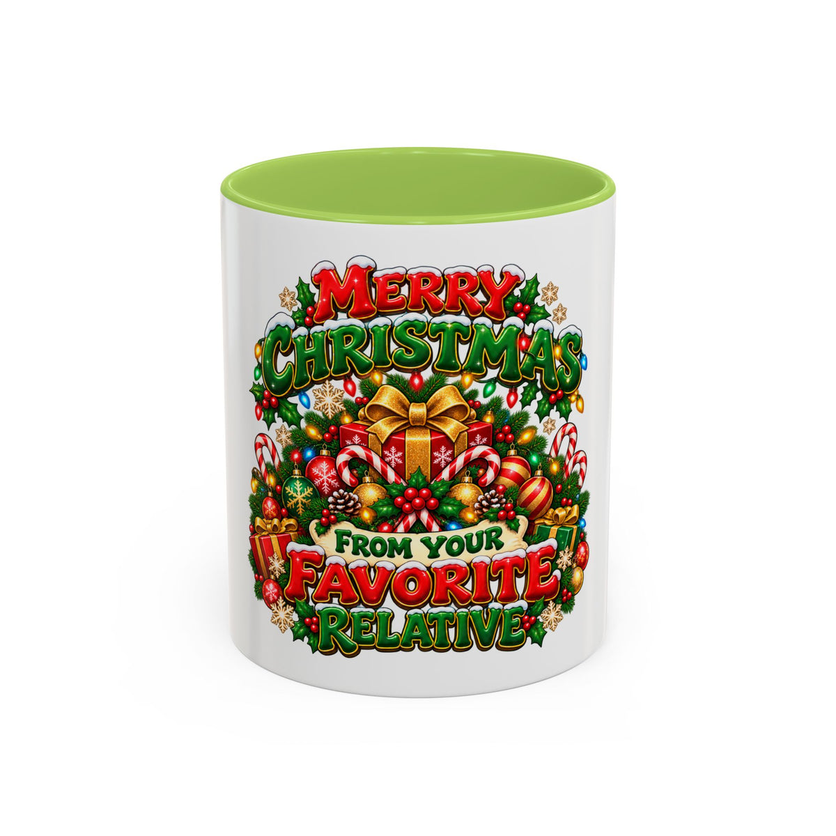 Christmas Coffee Mug — "Merry Christmas from Your Favorite Relative" Holiday Gift