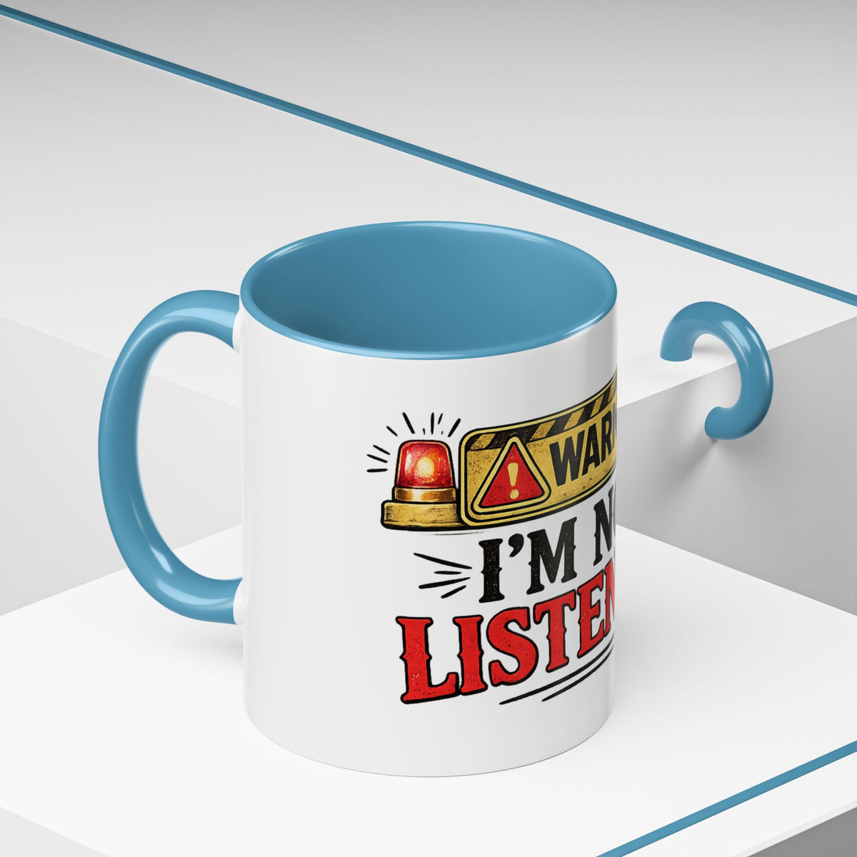 Warning I'm Not Listening — Ceramic Coffee Mug — product photo 3 | The ClawMark Store