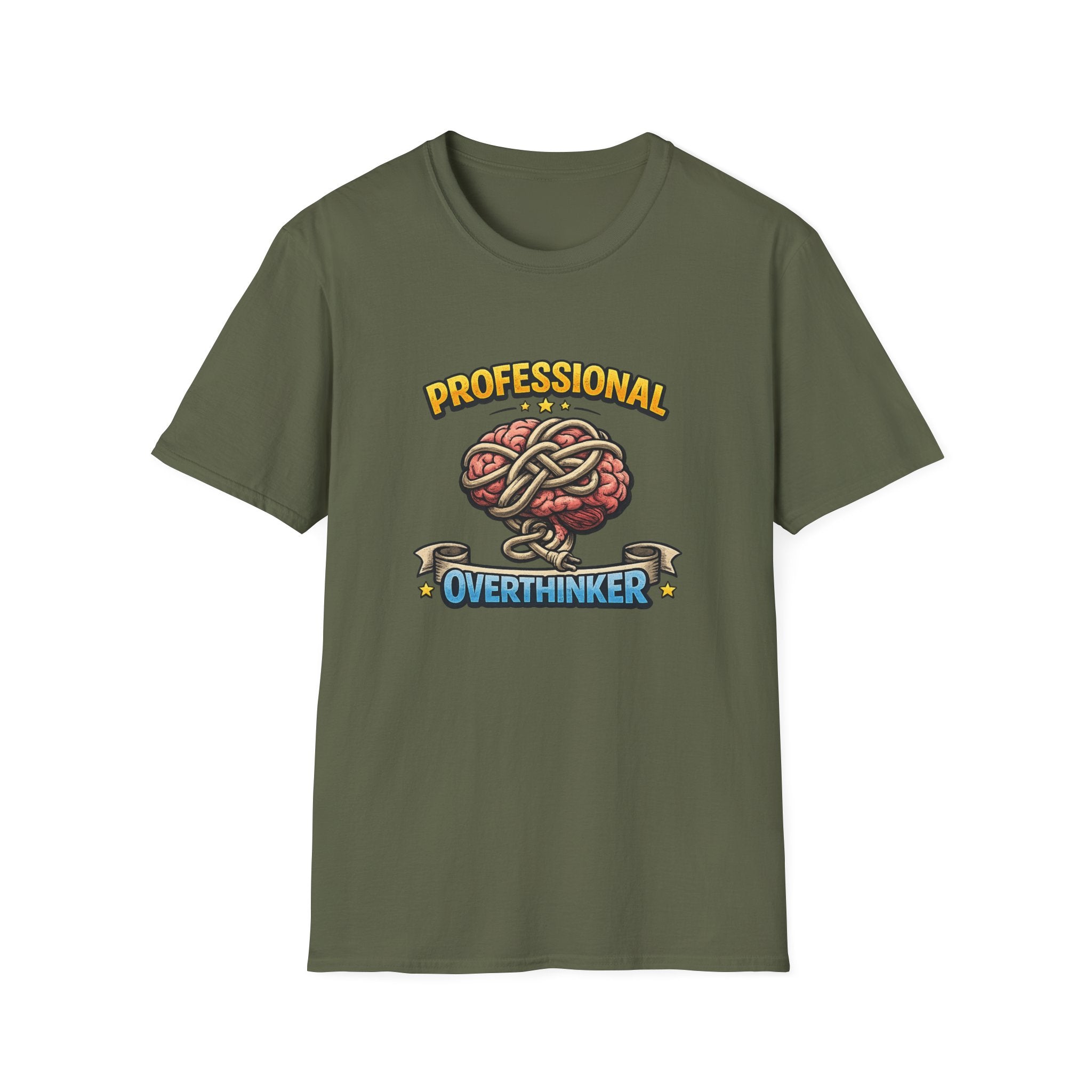 Professional Overthinker | T-Shirt | Brain Knot Illustration