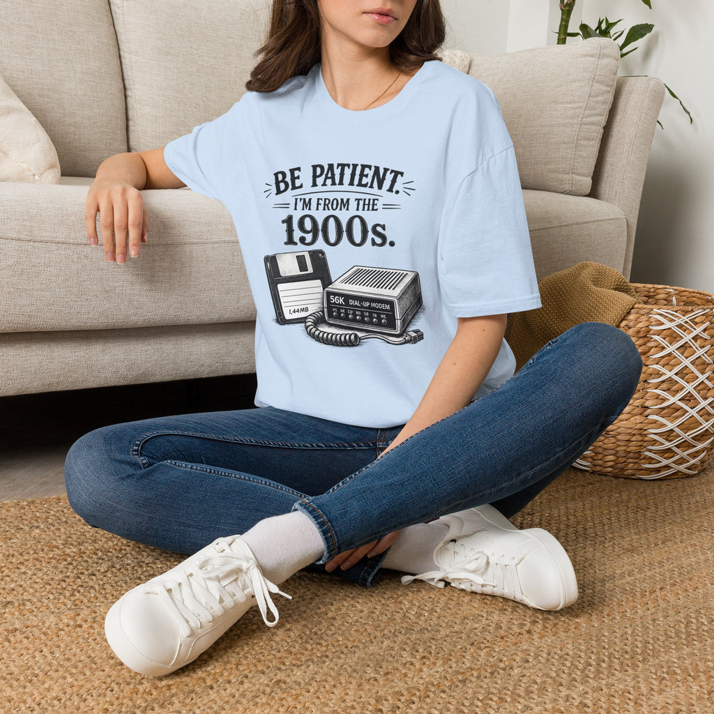 Be Patient I'm From the 1900s | T-Shirt | Retro Modem Floppy Illustration