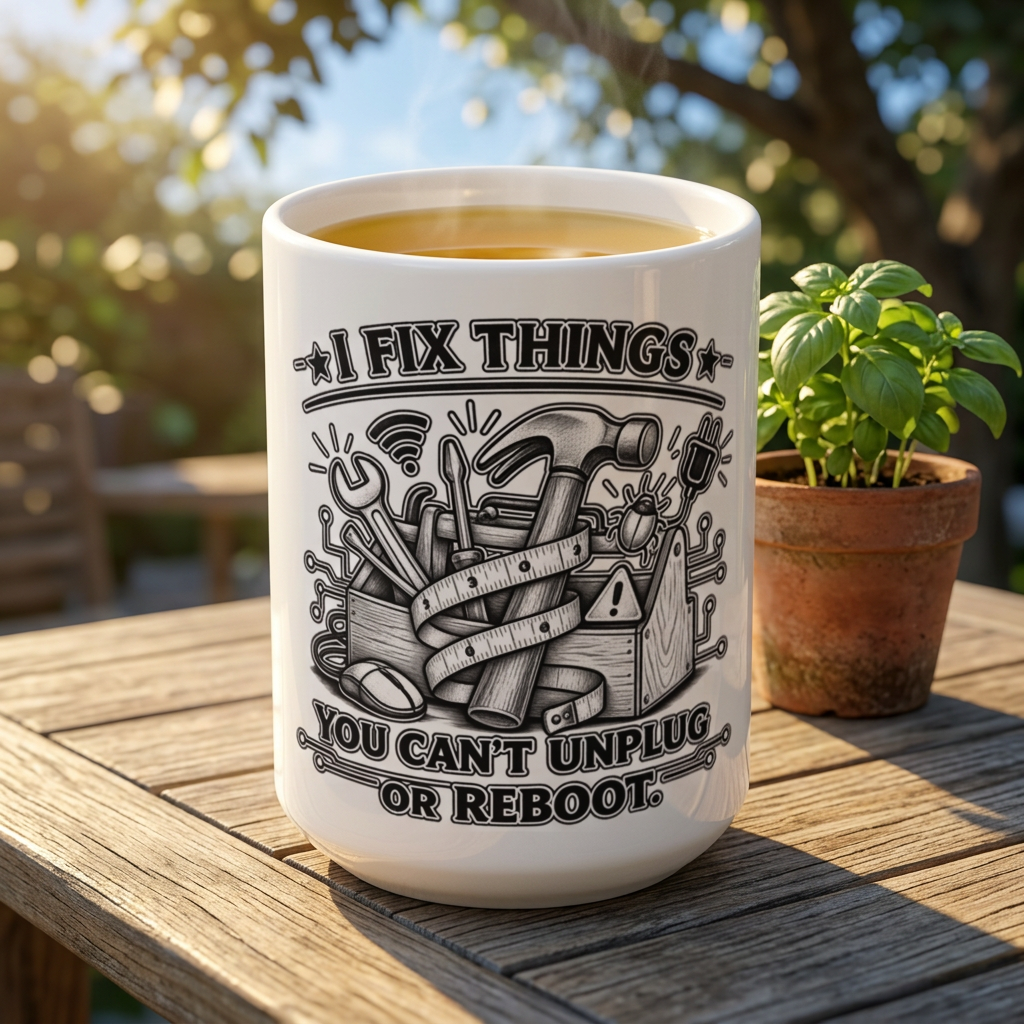 "I Fix Things, You Can't Unplug or Reboot" Coffee Mug — 11oz | The ClawMark Store
