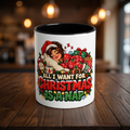 Christmas Coffee Mug — "All I Want For Christmas Is A Nap" Holiday Accent Mug (11/15oz)