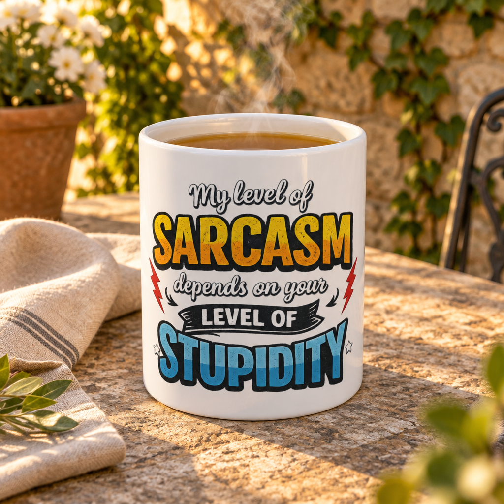 My Level of Sarcasm Depends on Your Level of Stupidity — Mug