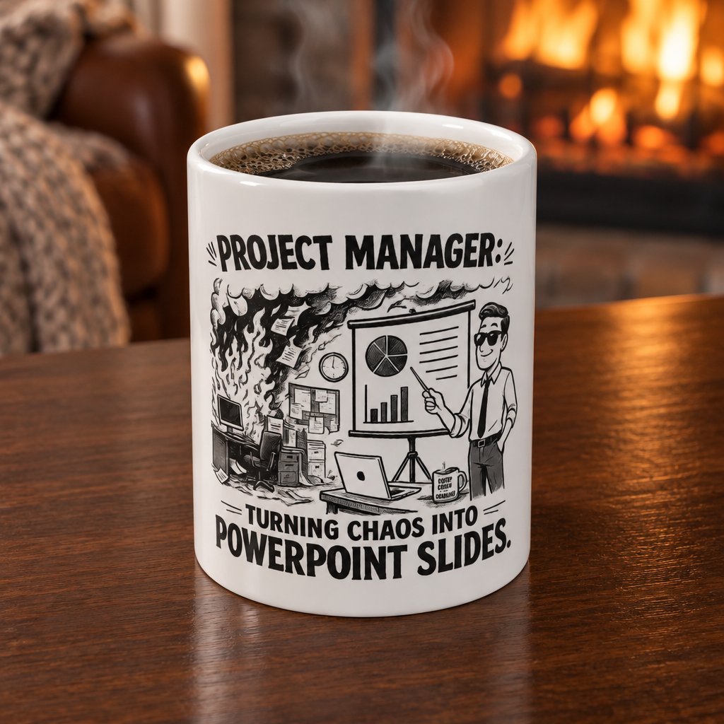 Project Manager - Turning Chaos Into PowerPoint Slides — Coffee Mug