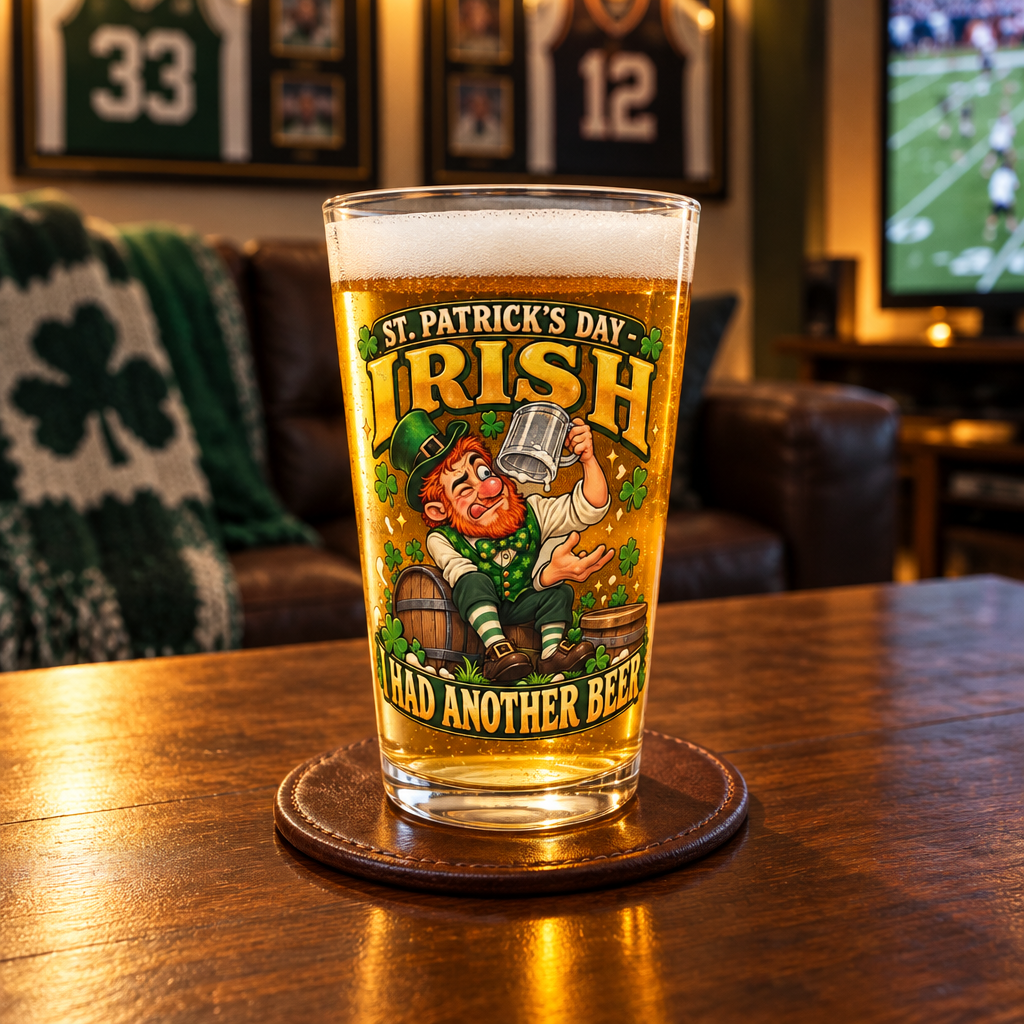 St. Patrick’s Day Irish “I Had Another Beer” 16oz Pint Glass