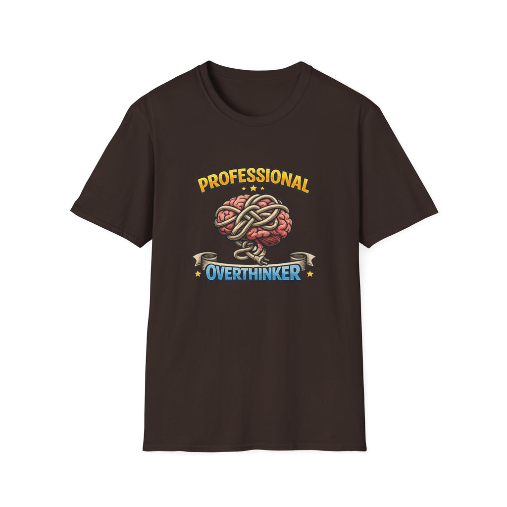 Professional Overthinker | T-Shirt | Brain Knot Illustration
