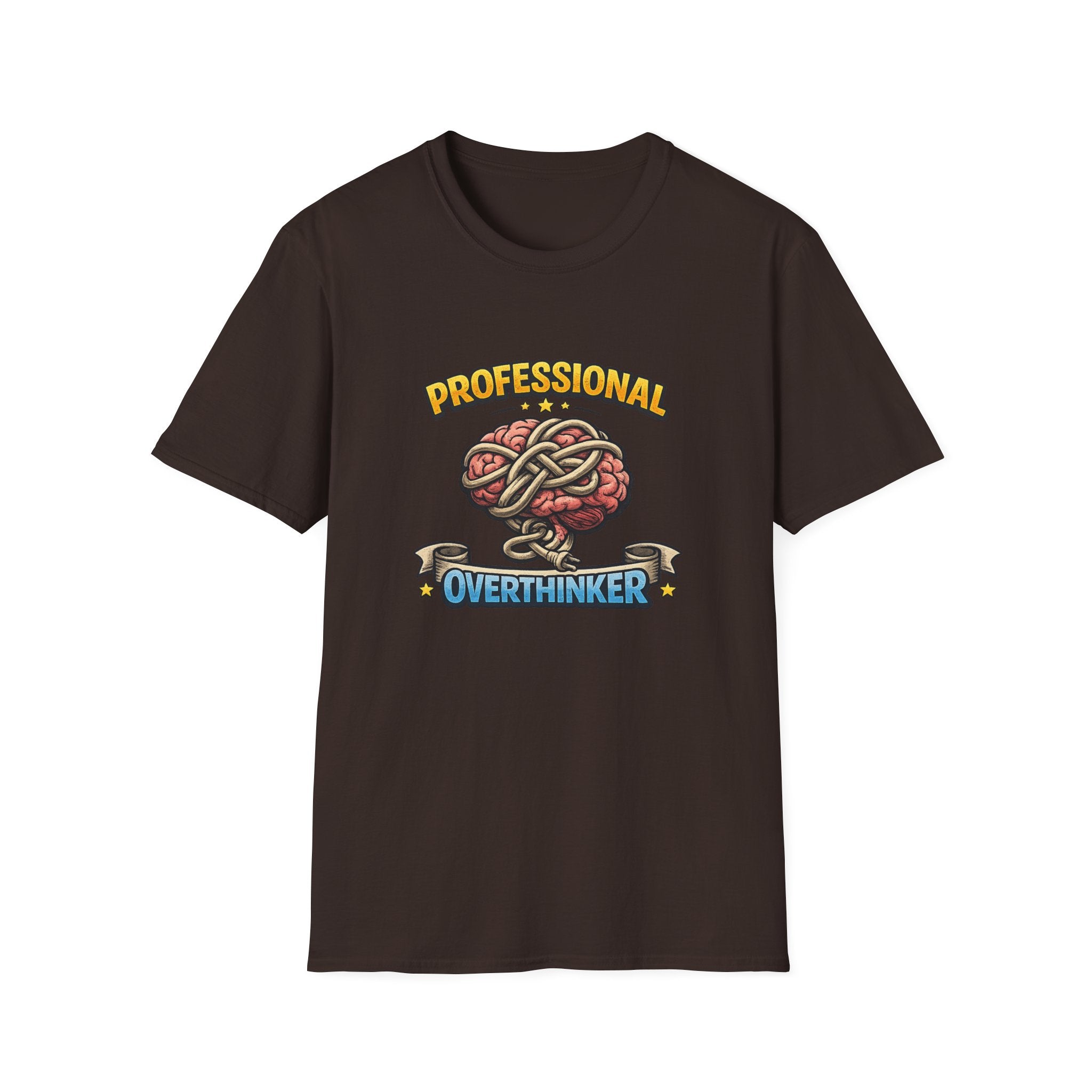 Professional Overthinker | T-Shirt | Brain Knot Illustration