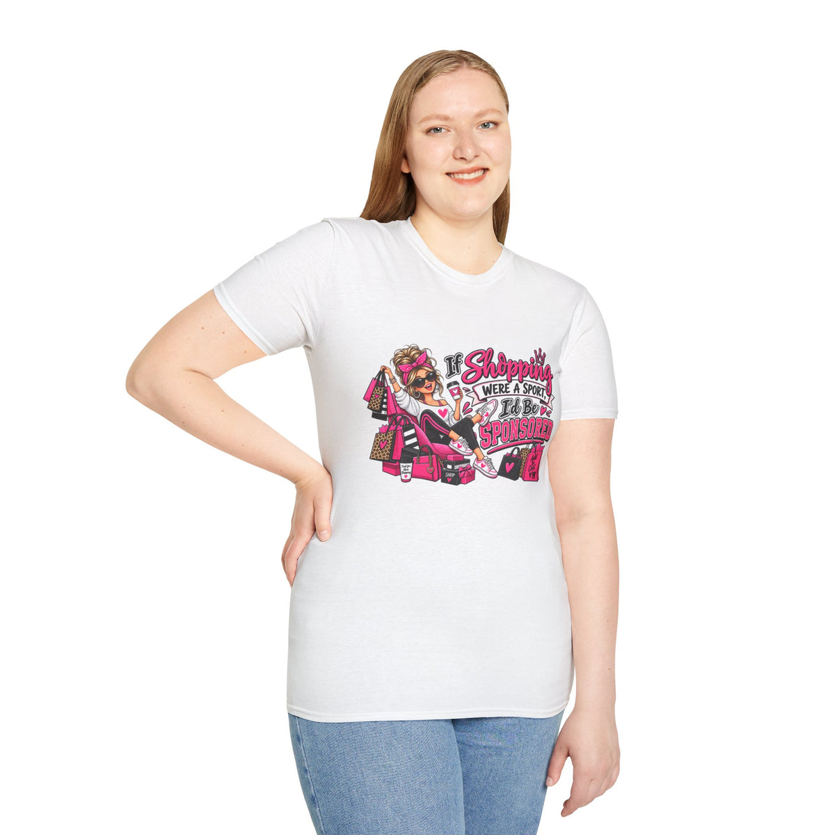 "If Shopping Were a Sport I'd Be Sponsored" T-Shirt — product photo 2 | The ClawMark Store