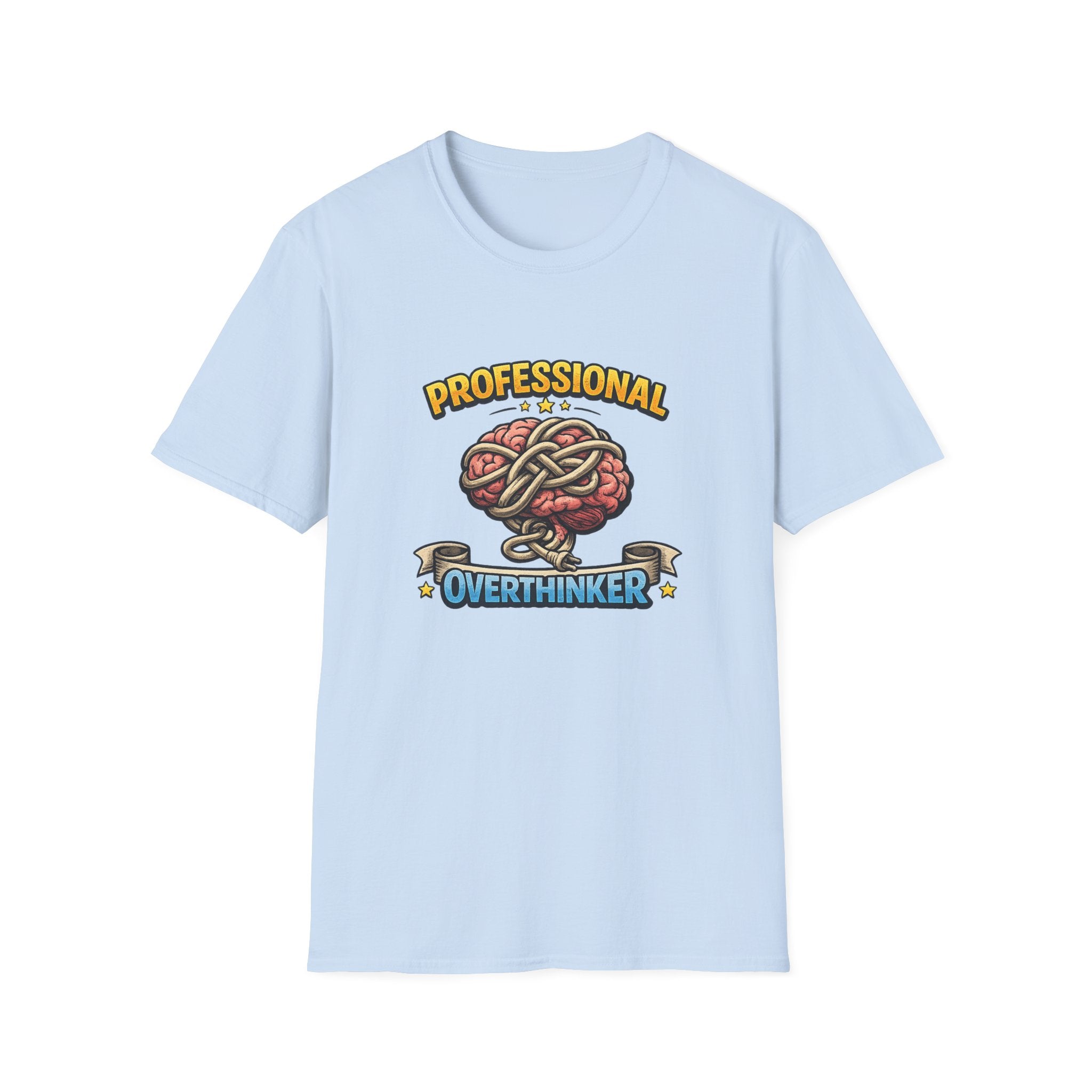 Professional Overthinker | T-Shirt | Brain Knot Illustration