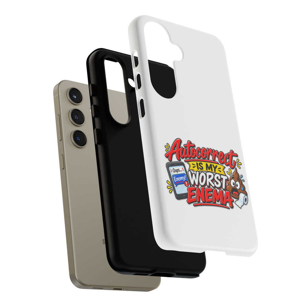 Phone Case — "Autocorrect Is My Worst Enema" Funny Novelty Protective Cover — The ClawMark Store