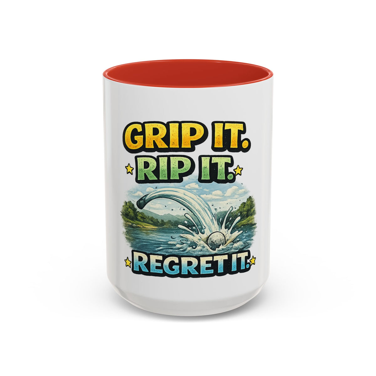 Grip It, Rip It, Regret It — Golf Coffee Mug (11oz, 15oz) — 15oz, Red | The ClawMark Store