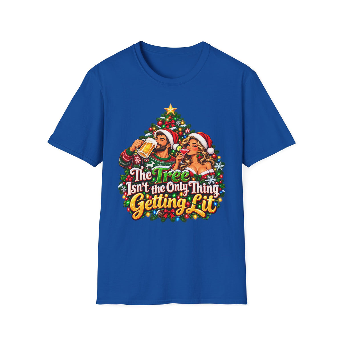 Christmas Party T-Shirt — "The Tree Isn't the Only Thing Getting Lit" Holiday Tee