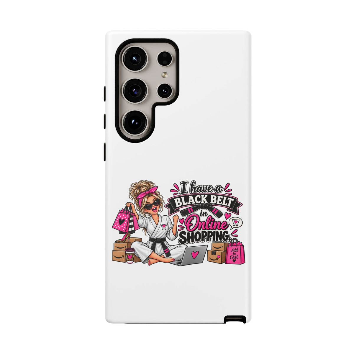 "I Have a Black Belt in Online Shopping" Phone Case — product photo 6 | The ClawMark Store