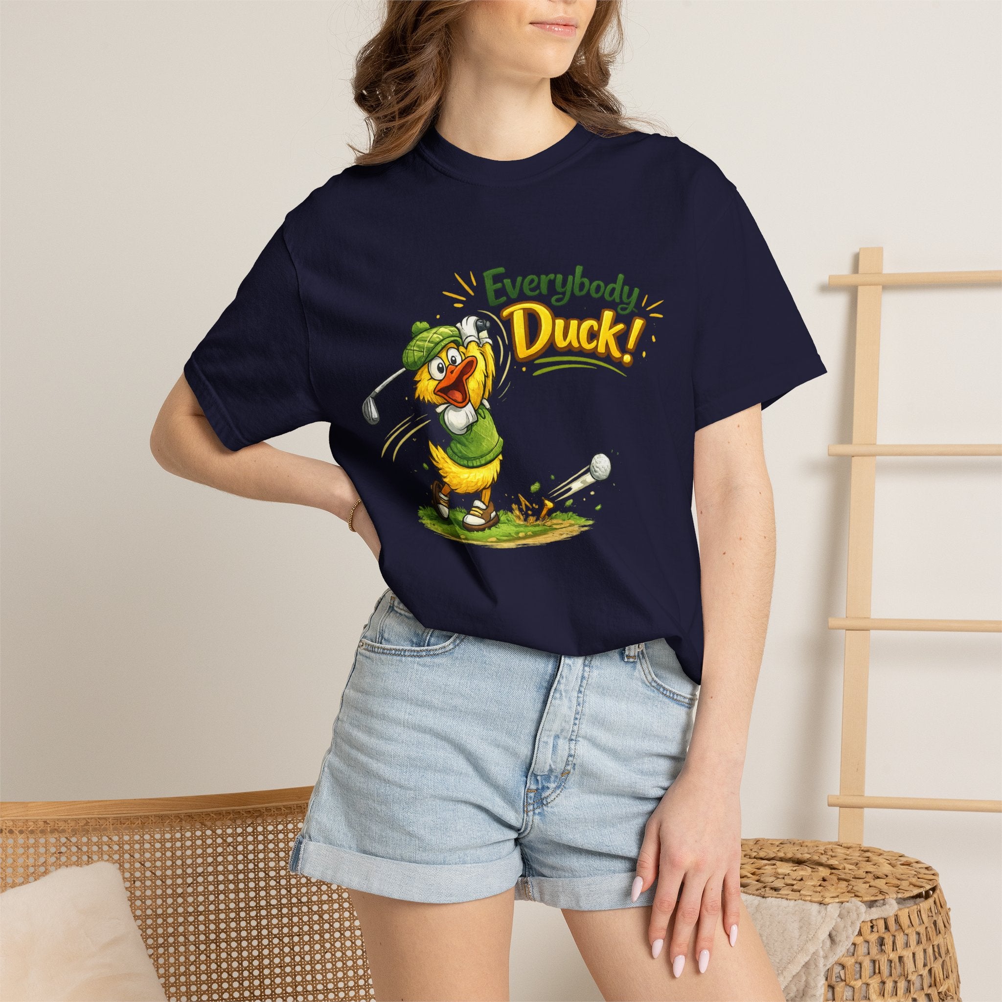 Everybody Duck! | T-shirt | Funny Cartoon Golf Shirt