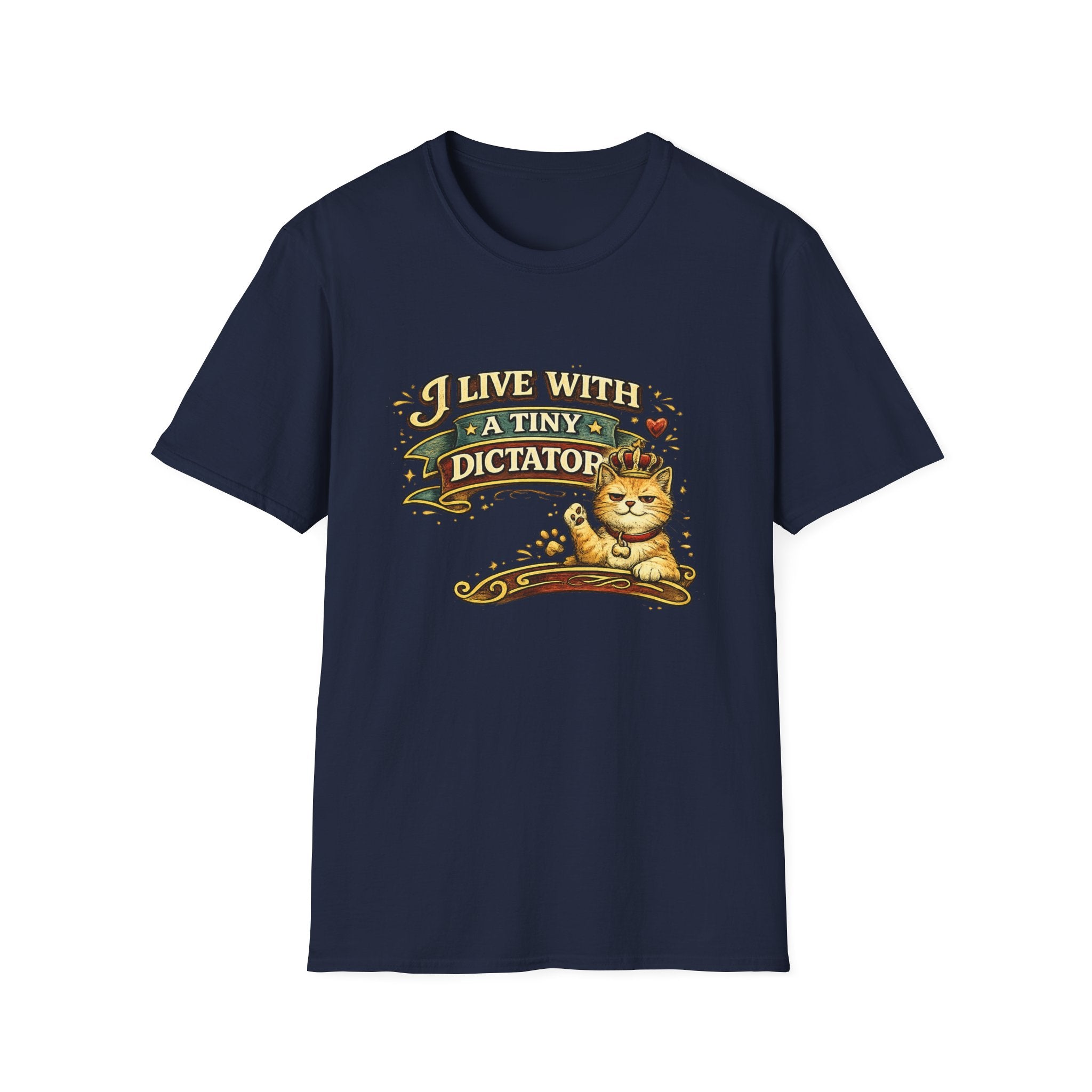 I Live With A Tiny Dictator | T-Shirt | Cat