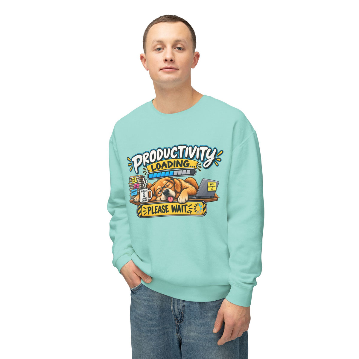 "Productivity Loading... Please Wait" Sweatshirt — product photo 2 | The ClawMark Store
