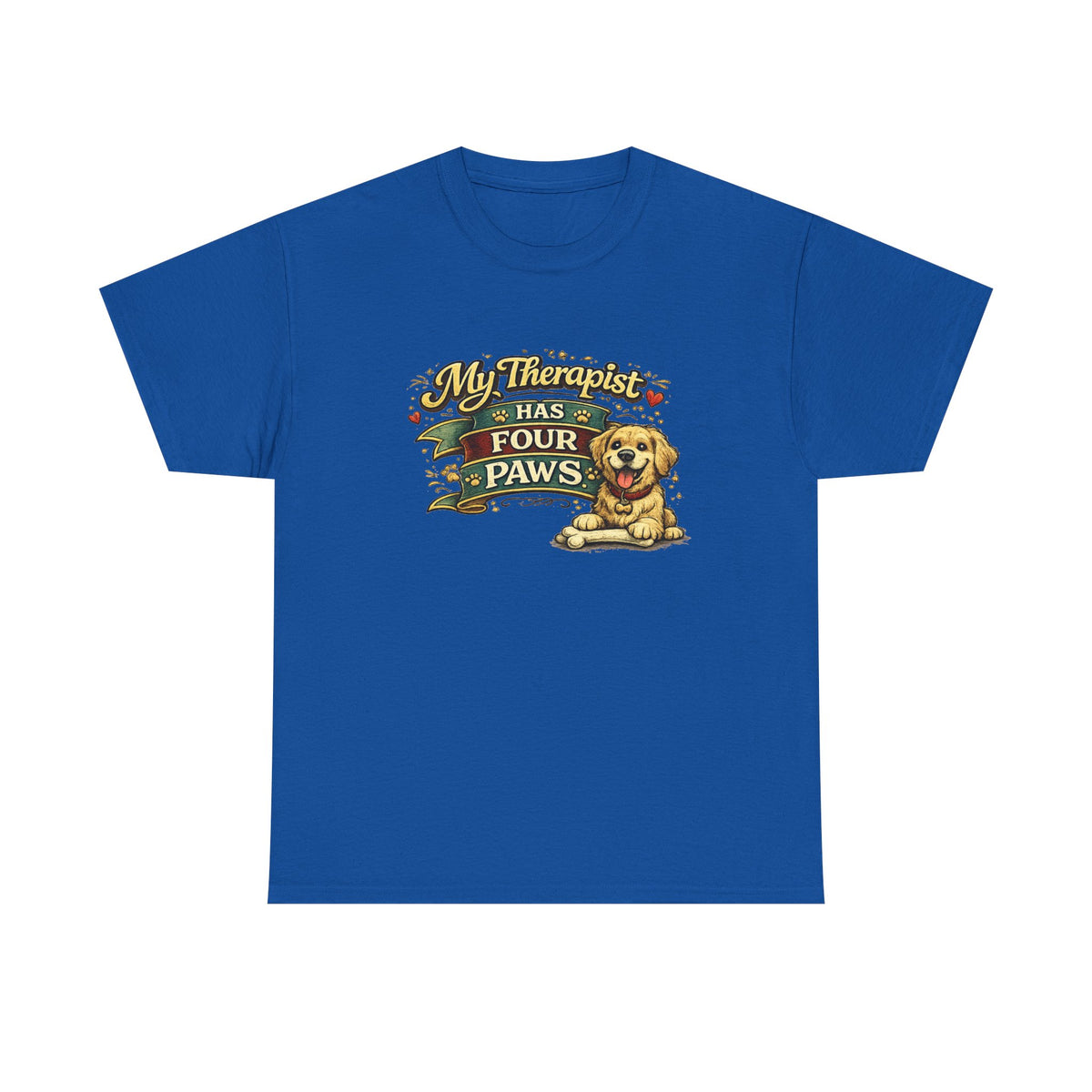 My Therapist Has Four Paws — T-Shirt — Royal, S | The ClawMark Store