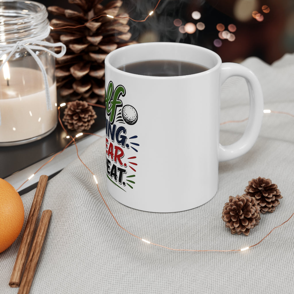 Golf - Swing, Swear, Repeat — Coffee Mug