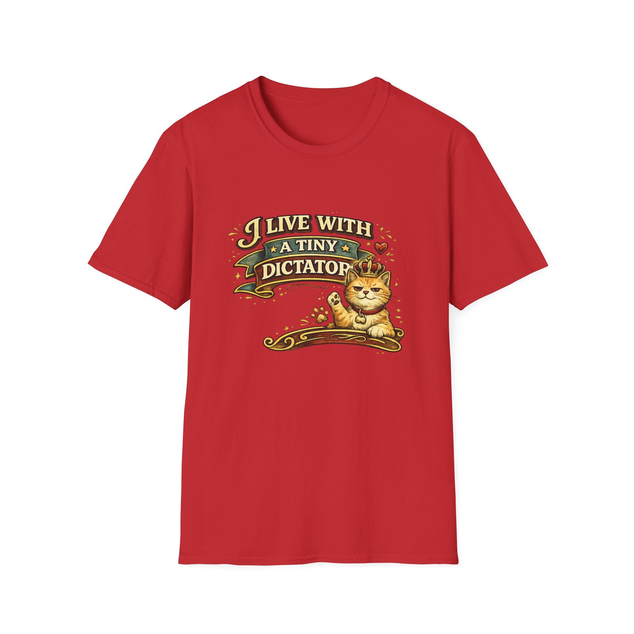 I Live With A Tiny Dictator | T-Shirt | Cat