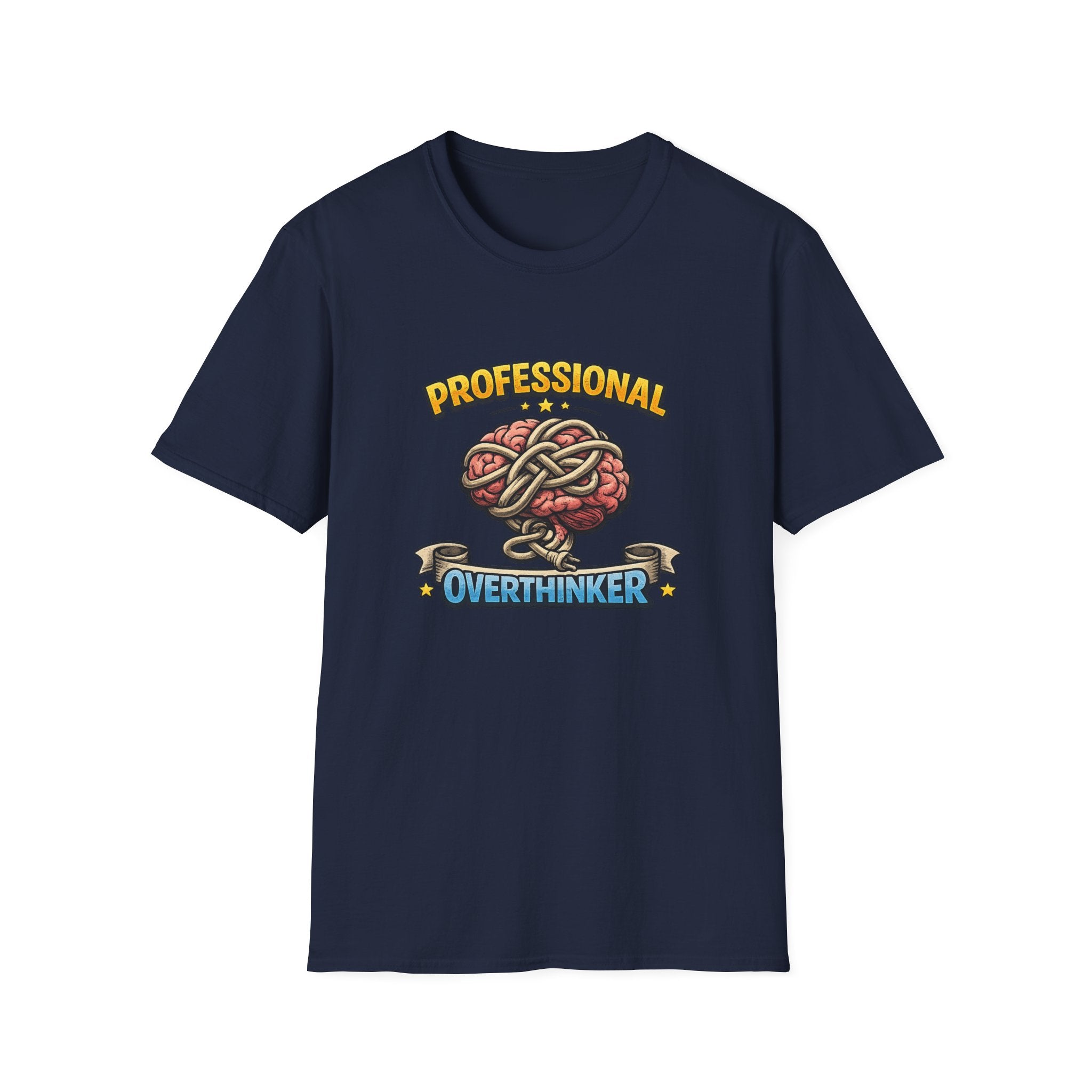 Professional Overthinker | T-Shirt | Brain Knot Illustration