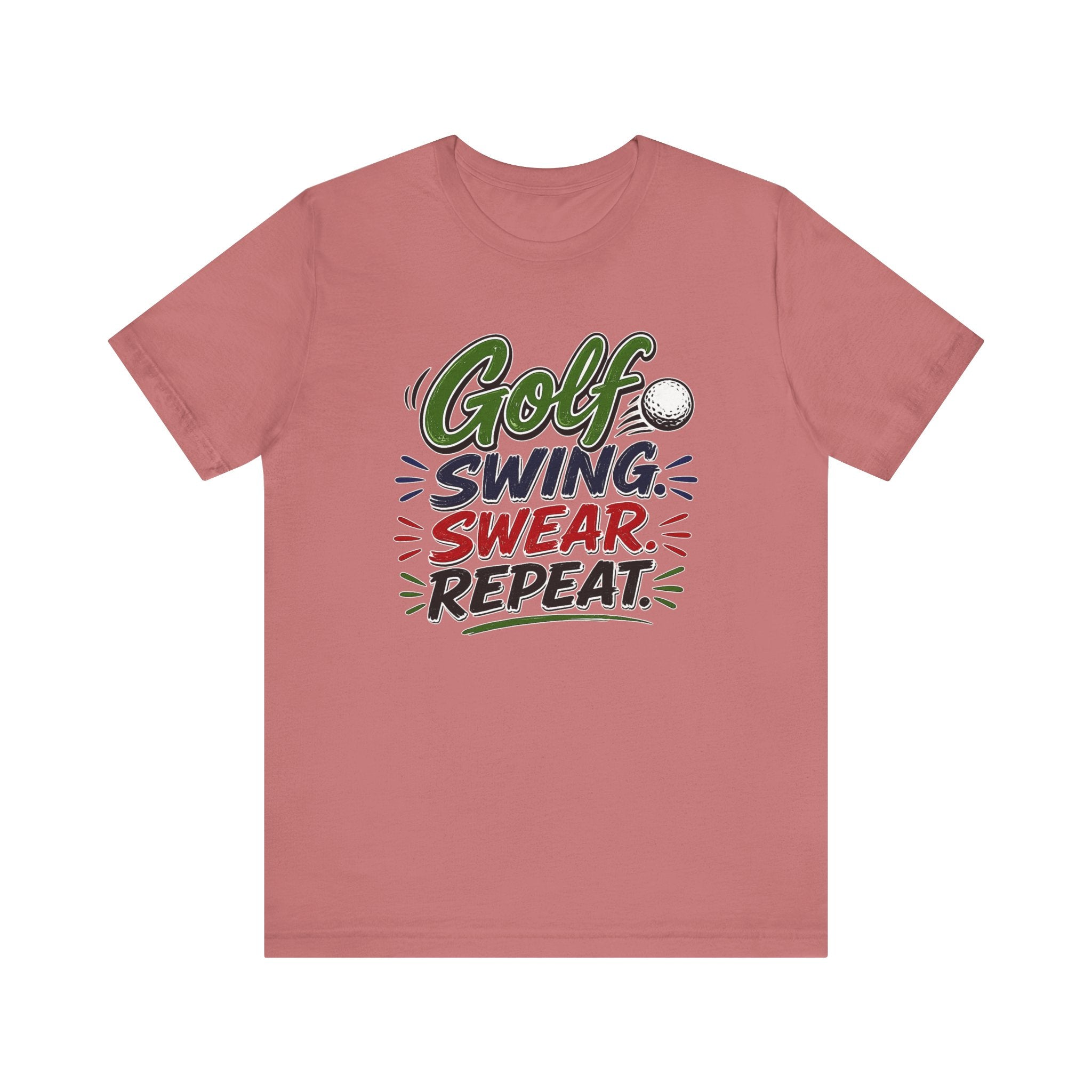 Golf - Swing, Swear, Repeat | T-Shirt | Golf Graphic Tee