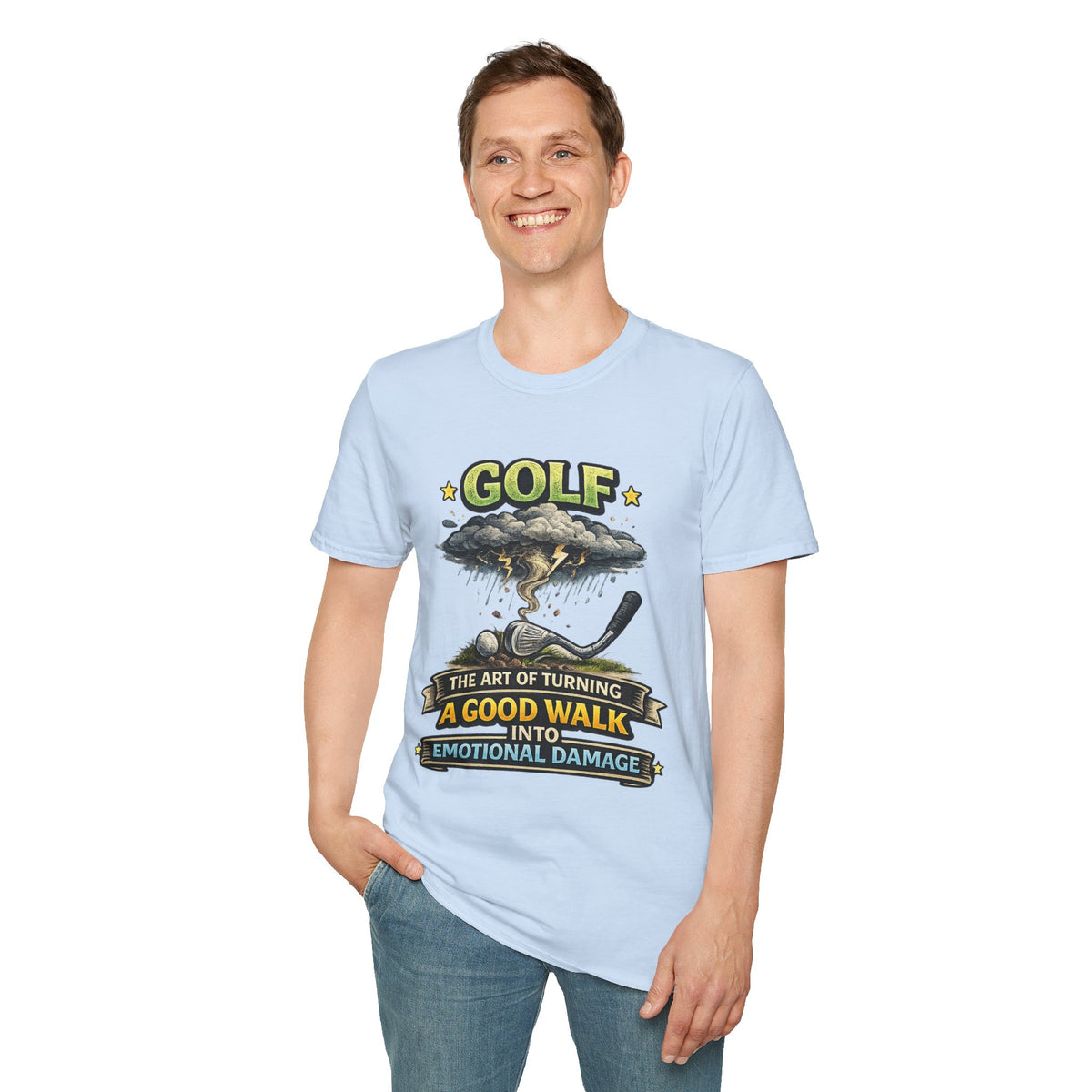 "The Art of Turning a Good Walk into Emotional Damage" T-Shirt — product photo 4 | The ClawMark Store