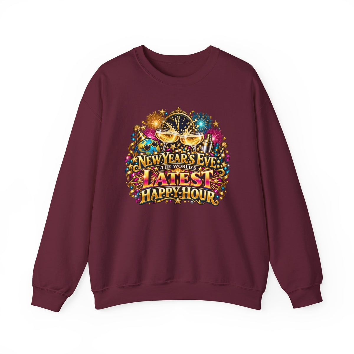 New Year’s Eve "Latest Happy Hour" Crewneck Sweatshirt