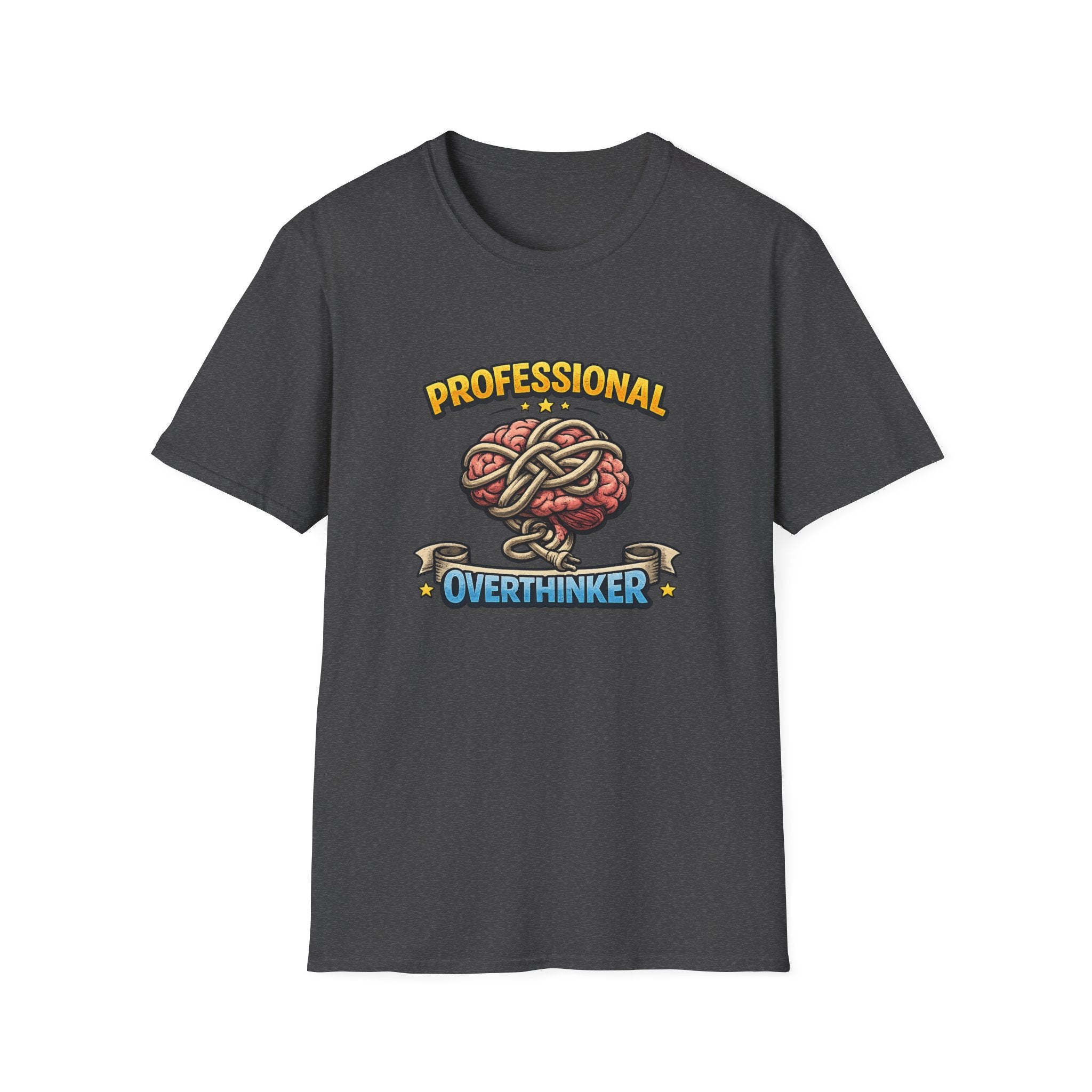 Professional Overthinker | T-Shirt | Brain Knot Illustration