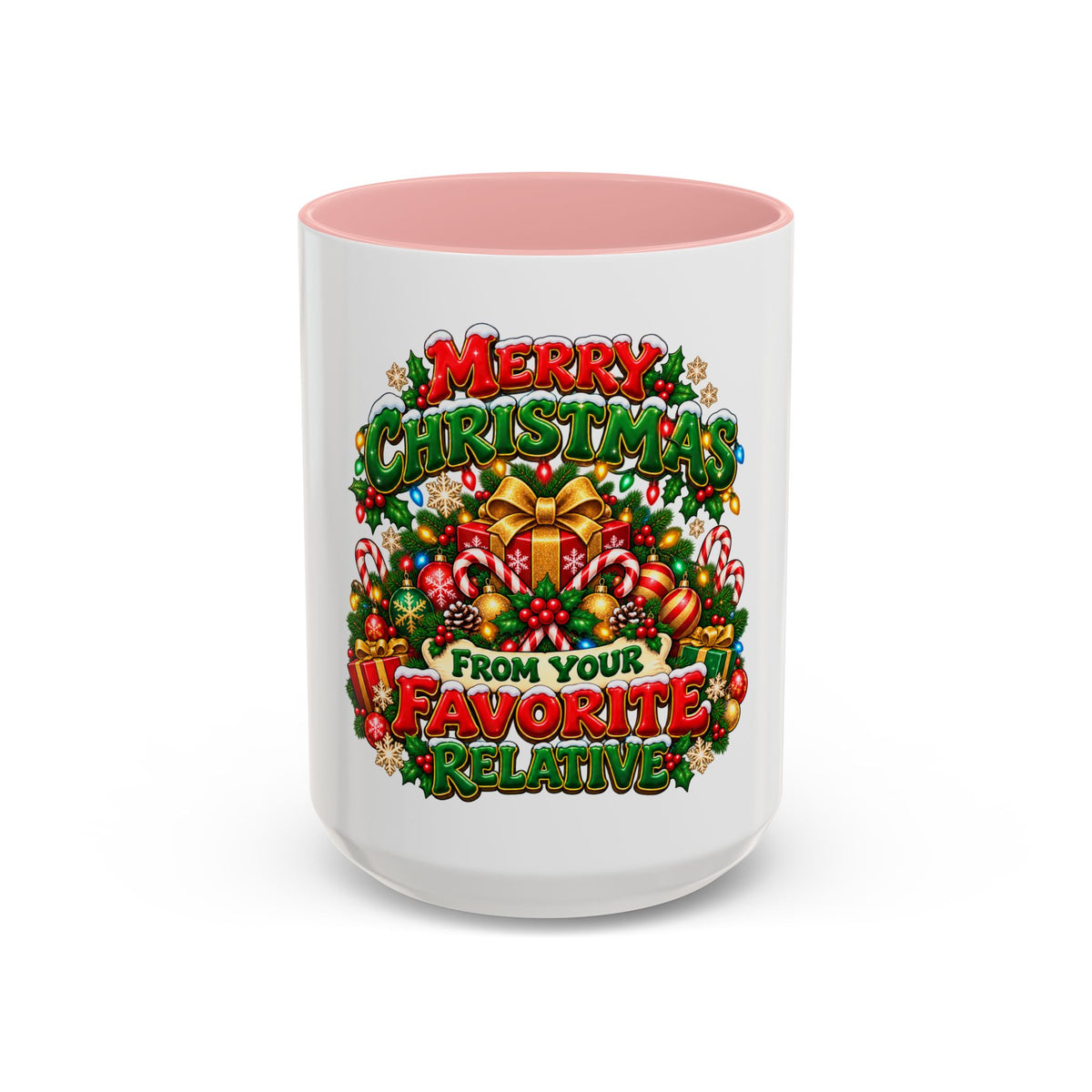 Christmas Coffee Mug — "Merry Christmas from Your Favorite Relative" Holiday Gift