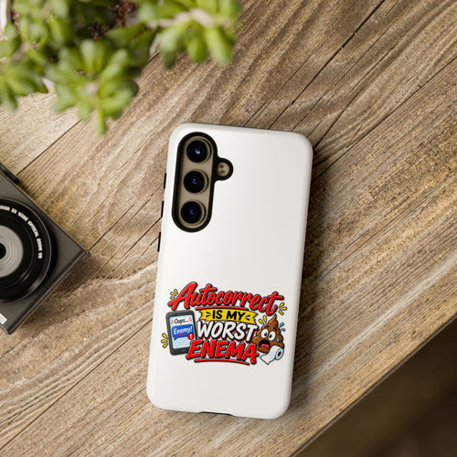 "Autocorrect Is My Worst Enema" Phone Case — product photo 1 | The ClawMark Store