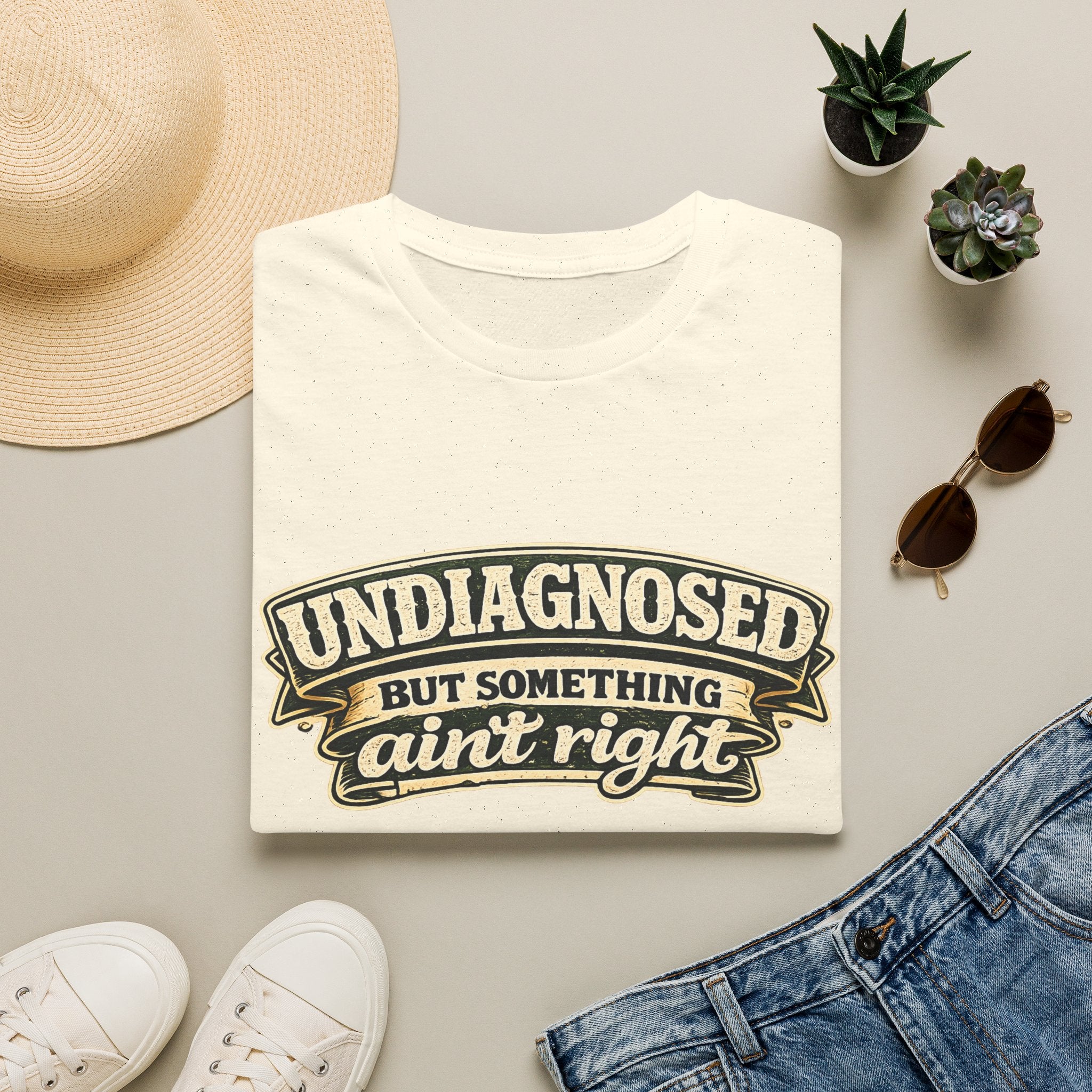 Undiagnosed but Something Ain't Right | T-Shirt | Funny Mental Health Awareness