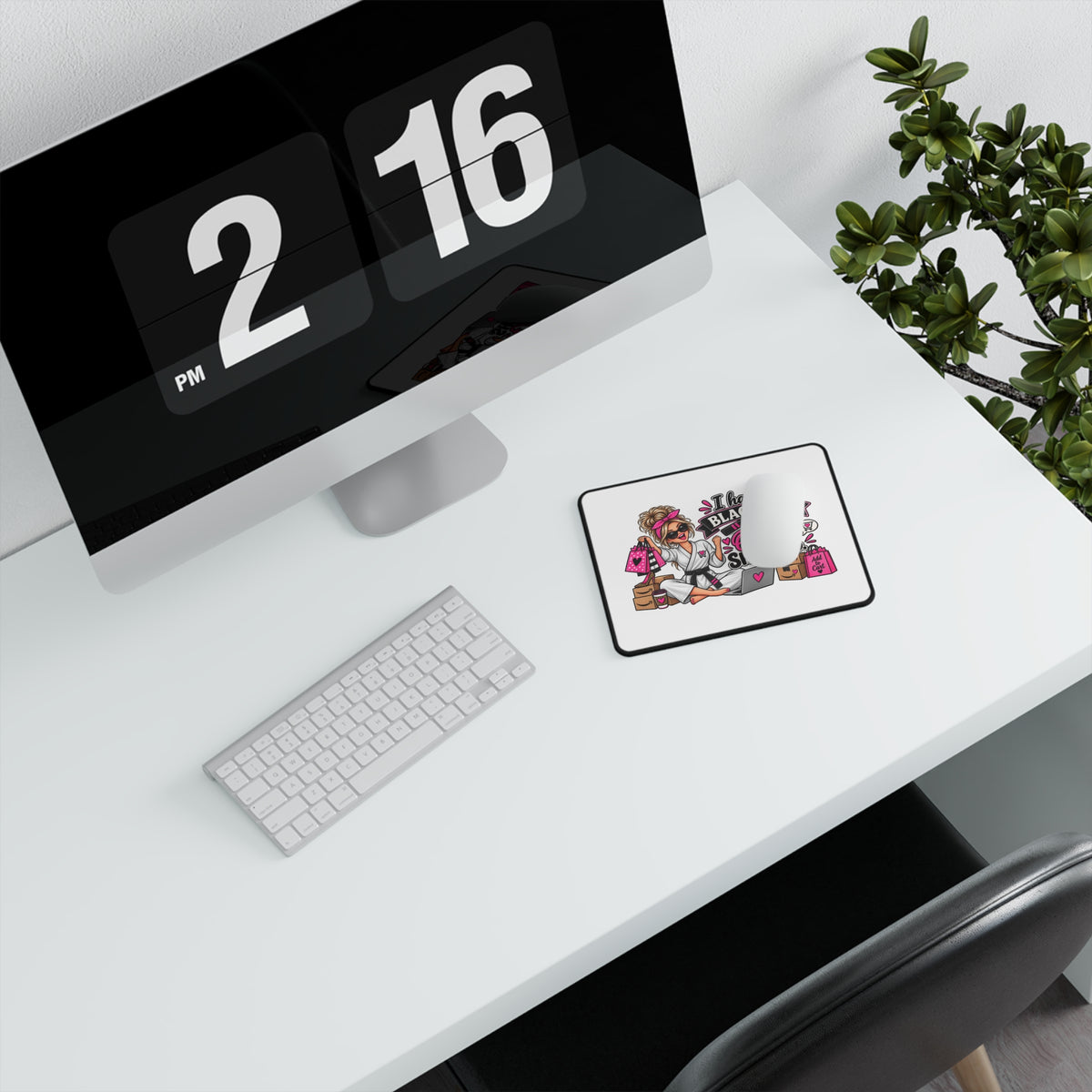 "I Have a Black Belt in Online Shopping" Mouse Pad — product photo 2 | The ClawMark Store