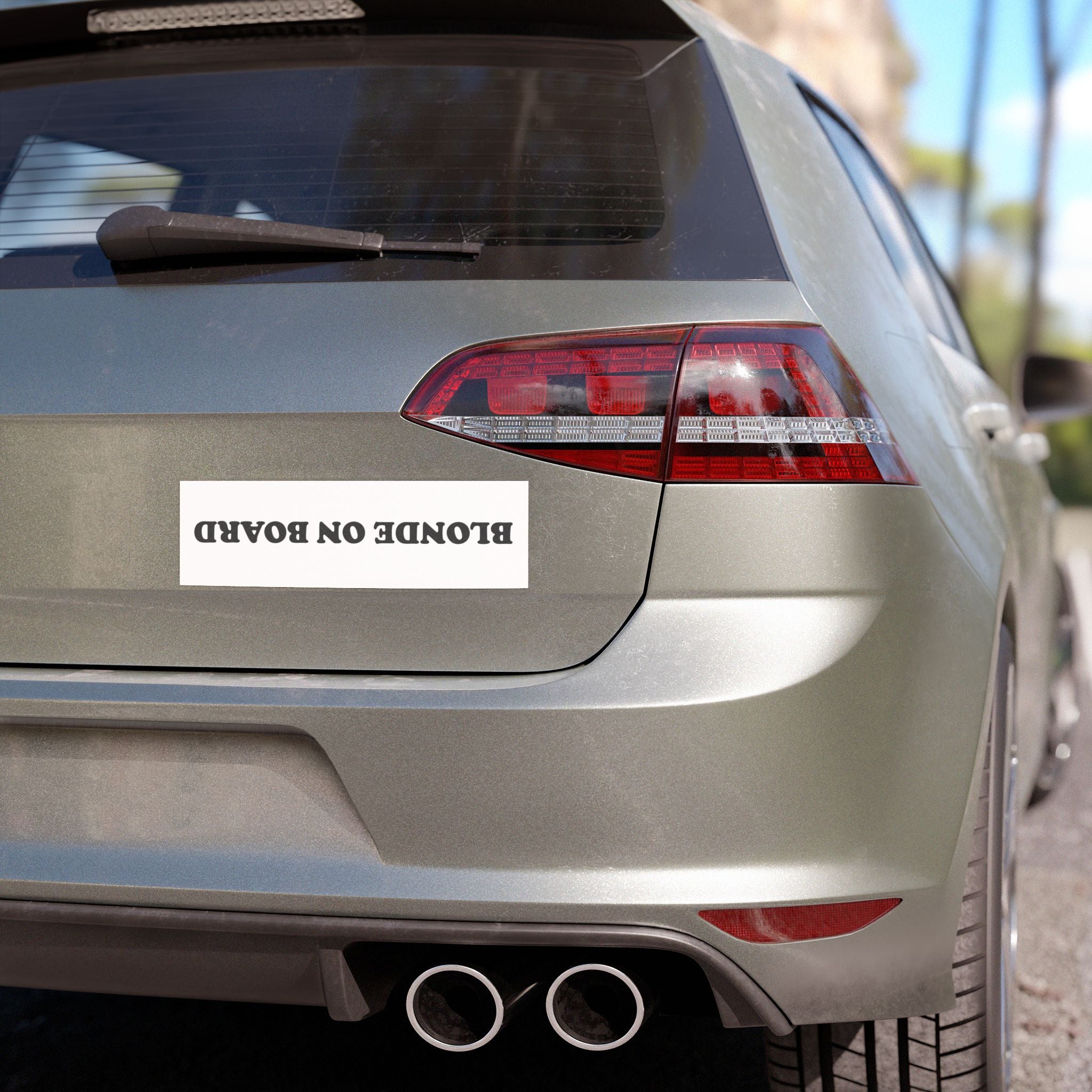 BLONDE ON BOARD | Car Magnet