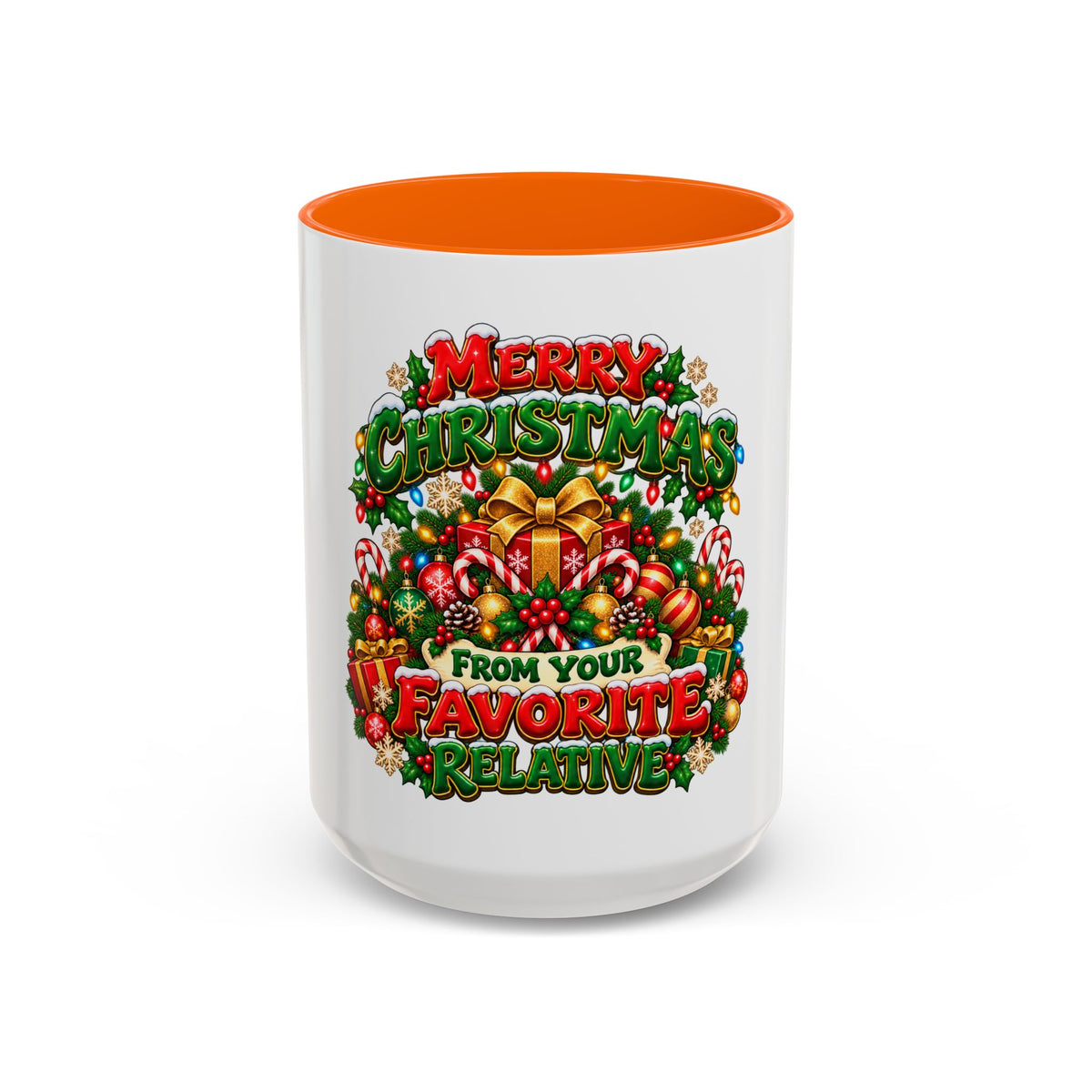 Christmas Coffee Mug — "Merry Christmas from Your Favorite Relative" Holiday Gift