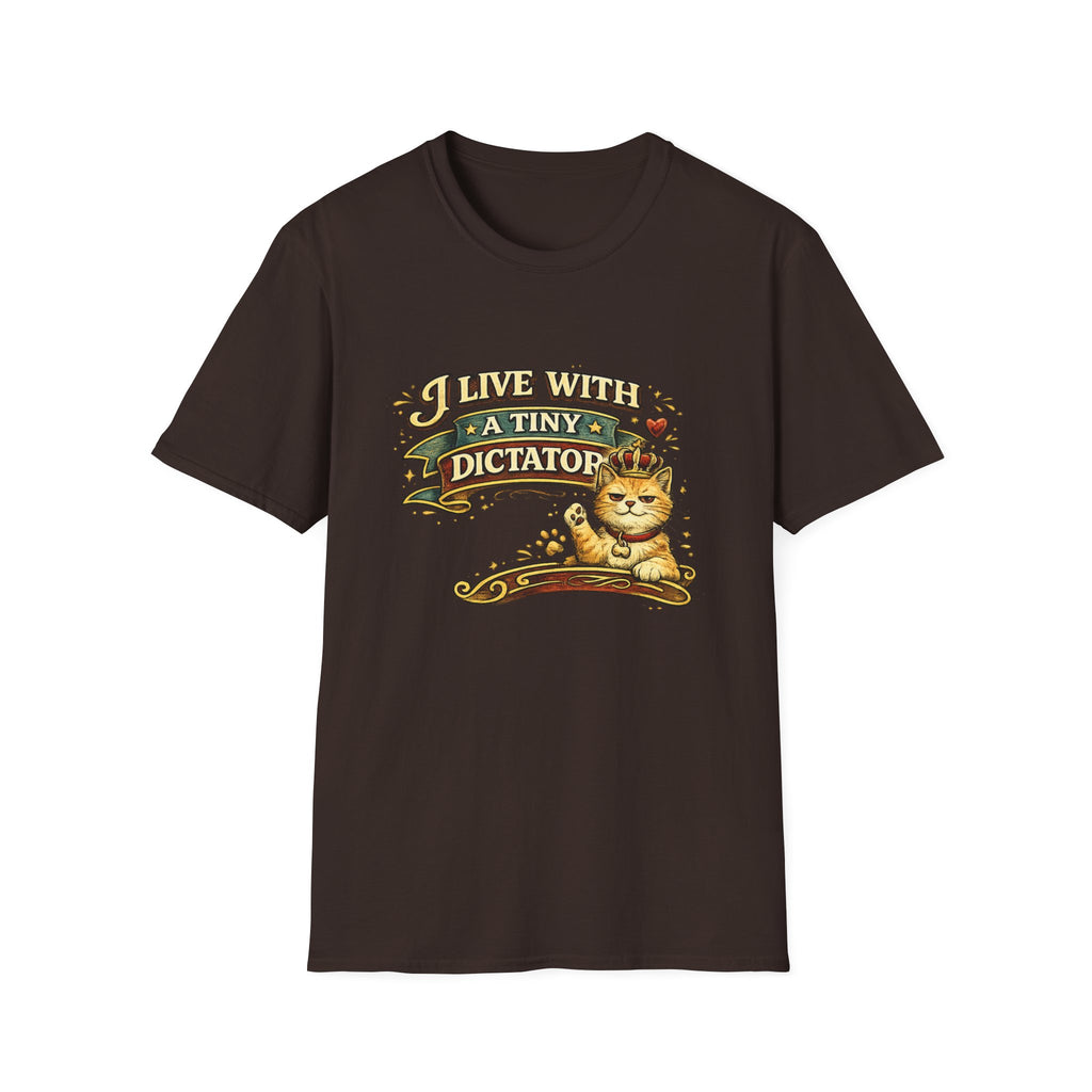 I Live With A Tiny Dictator | T-Shirt | Cat