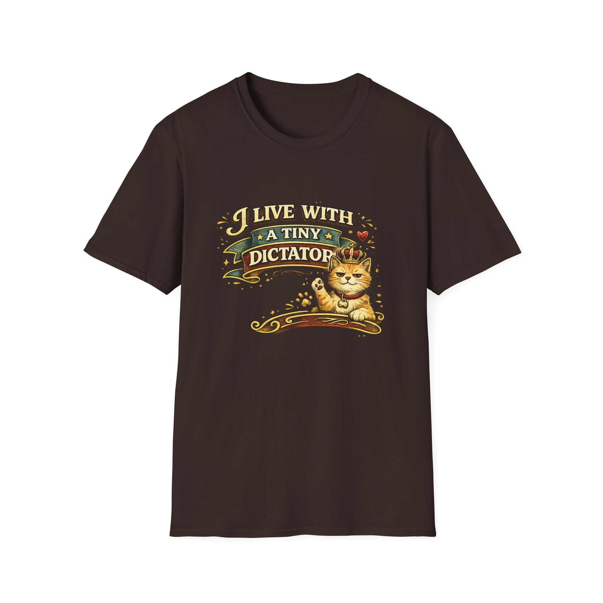 I Live With A Tiny Dictator | T-Shirt | Cat