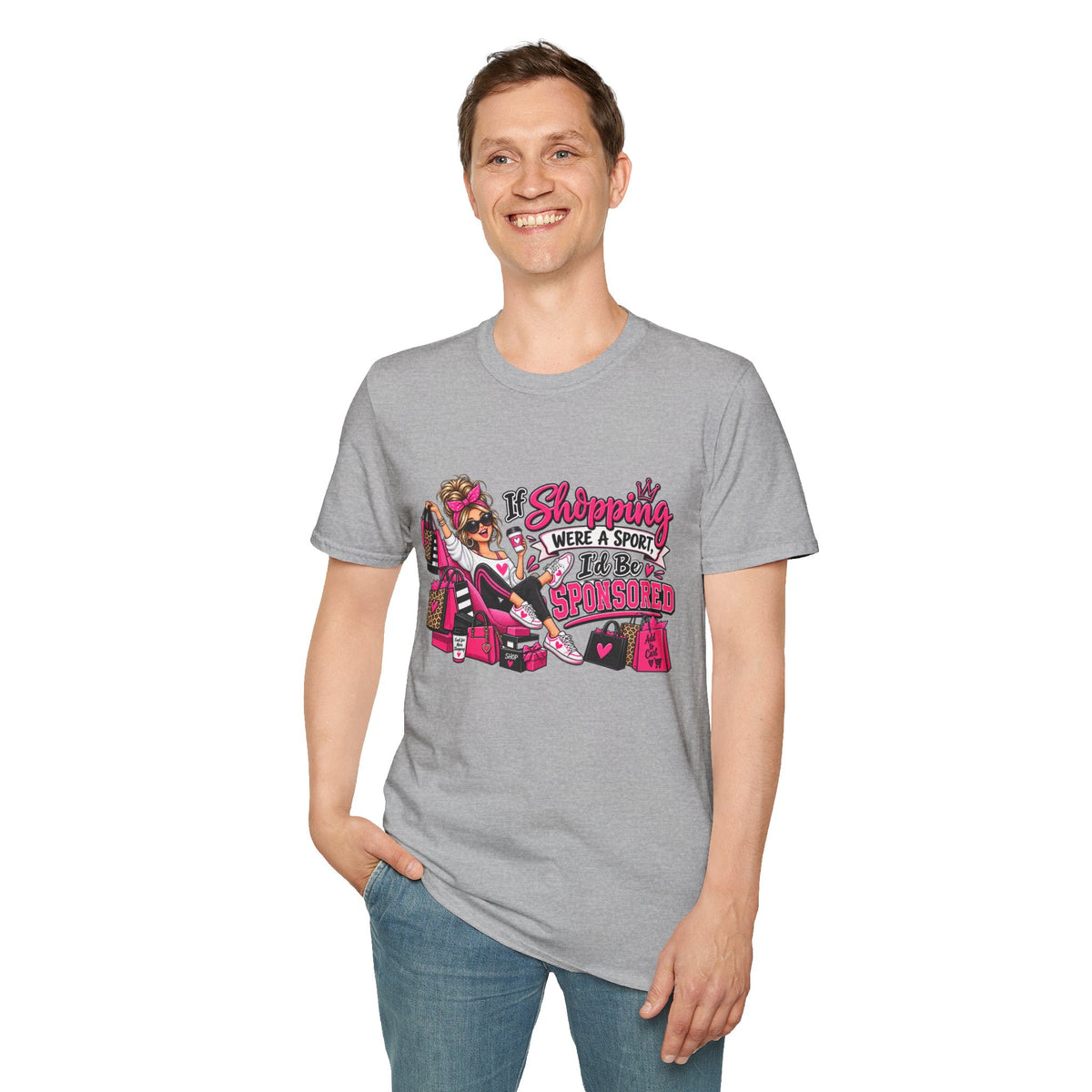 "If Shopping Were a Sport I'd Be Sponsored" T-Shirt — product photo 4 | The ClawMark Store