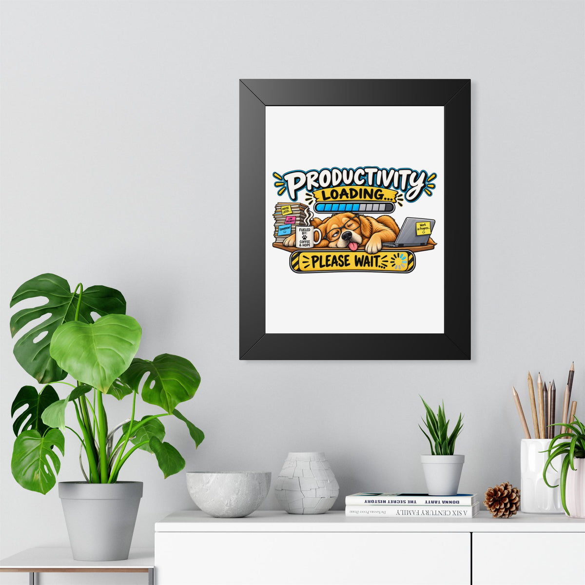 "Productivity Loading... Please Wait" Framed Poster — product photo 1 | The ClawMark Store