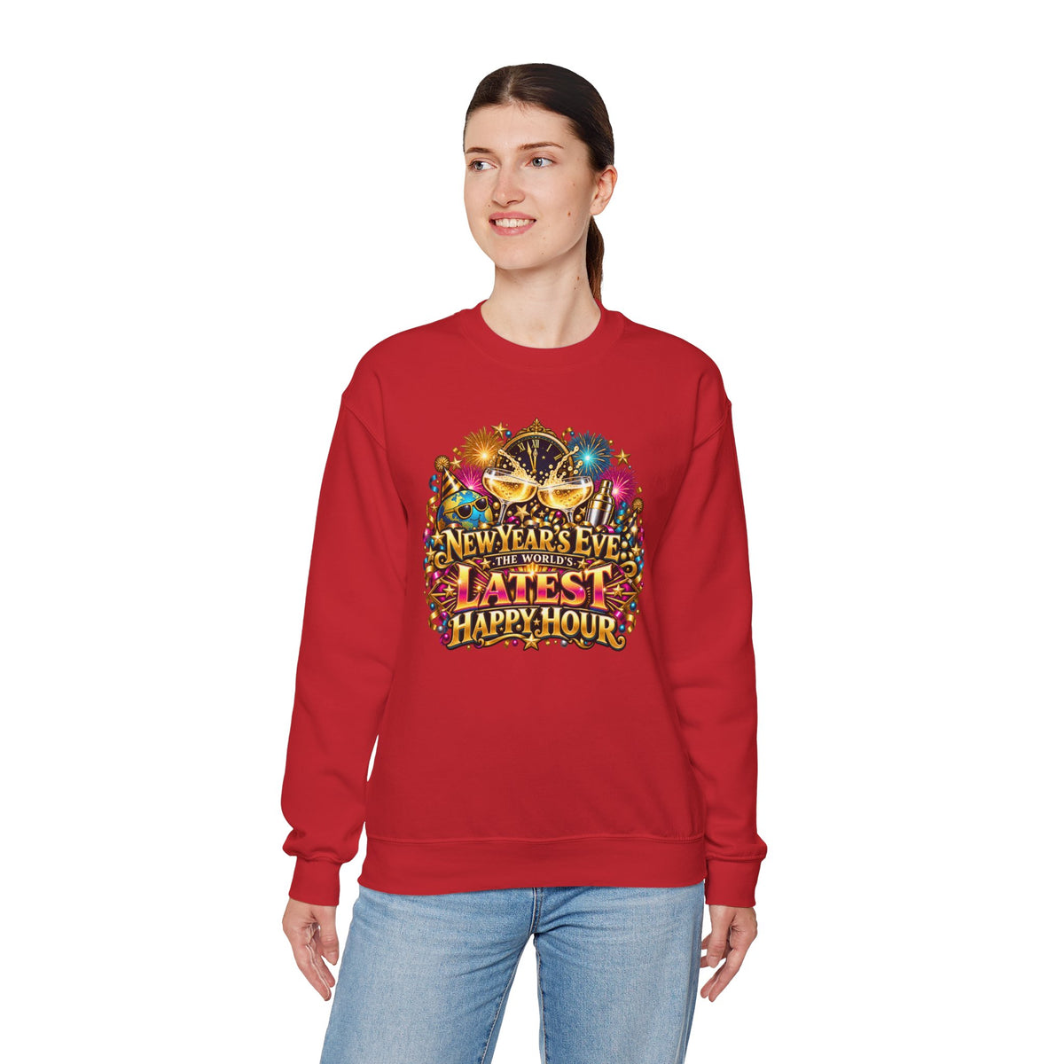 New Year’s Eve "Latest Happy Hour" Crewneck Sweatshirt
