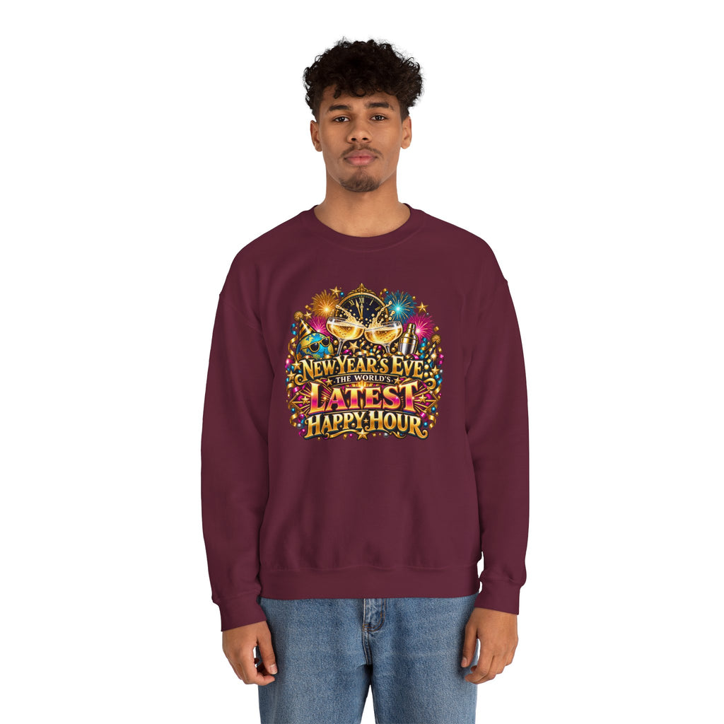 New Year’s Eve "Latest Happy Hour" Crewneck Sweatshirt