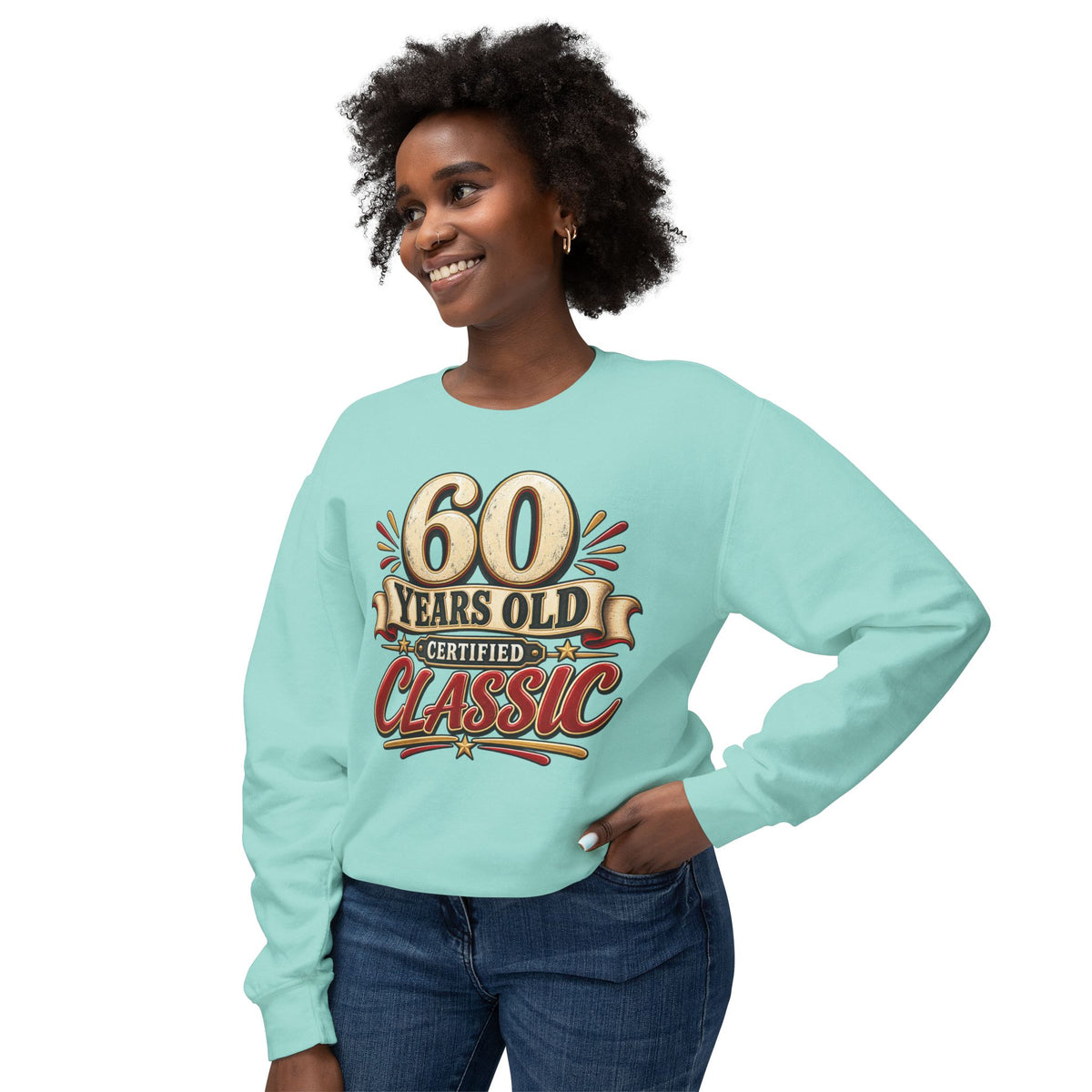 60 Years Old - Certified Classic Sweatshirt — product photo 2 | The ClawMark Store