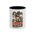 "Coffee Because Murder Is Bad for Team Morale" Coffee Mug — 11oz, Black | The ClawMark Store