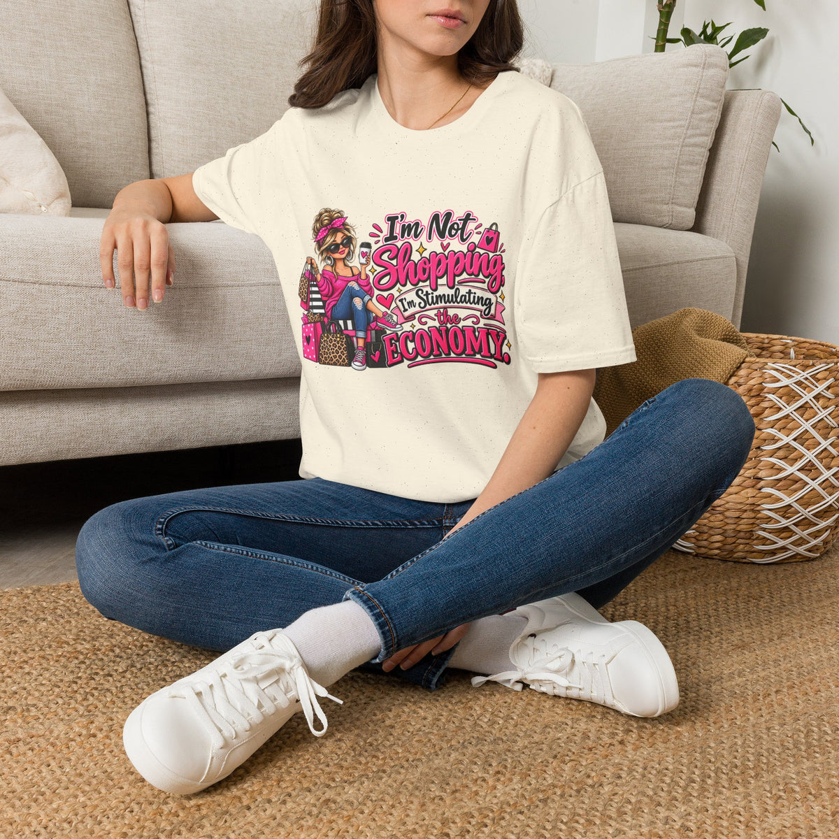 I'm Not Shopping, I'm Stimulating the Economy — T-Shirt — product photo 2 | The ClawMark Store