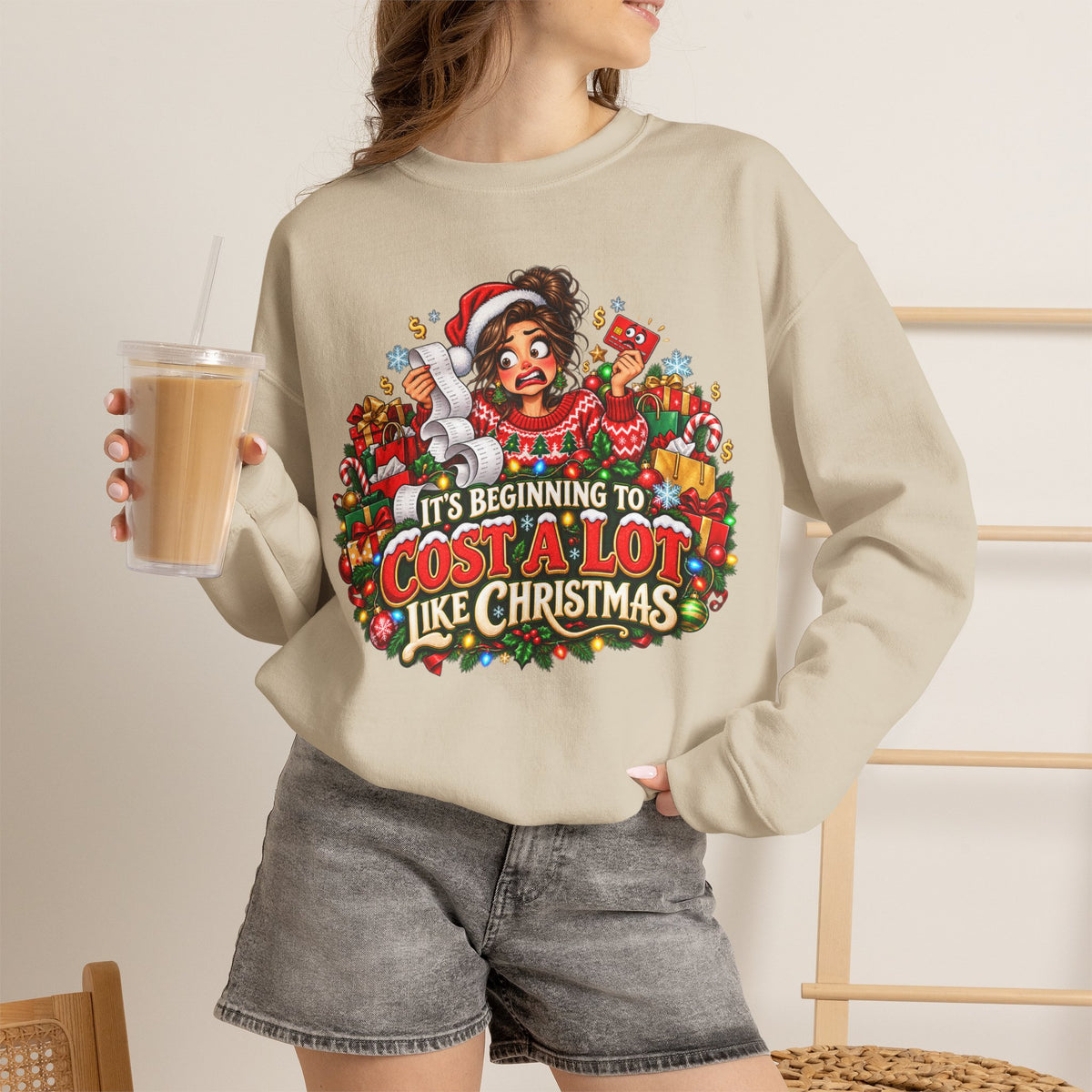 Merry Christmas From Your Favorite Relative Sweatshirt - Holiday Family Crewneck - Woman