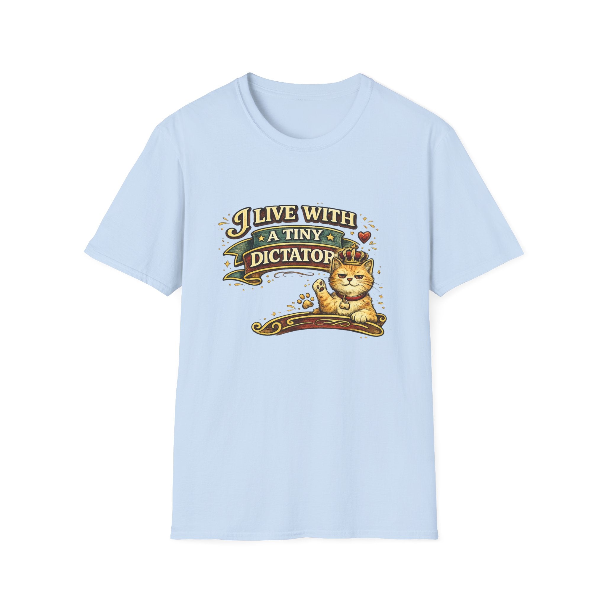 I Live With A Tiny Dictator | T-Shirt | Cat