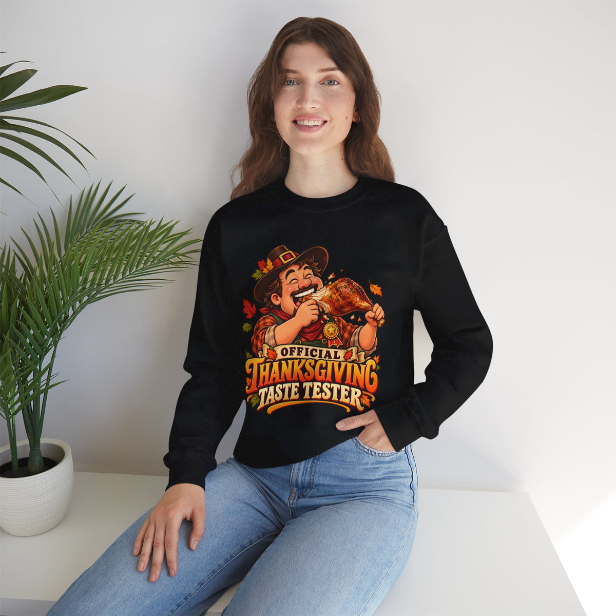 Thanksgiving Sweatshirt — "Official Thanksgiving Taste Tester" Crewneck