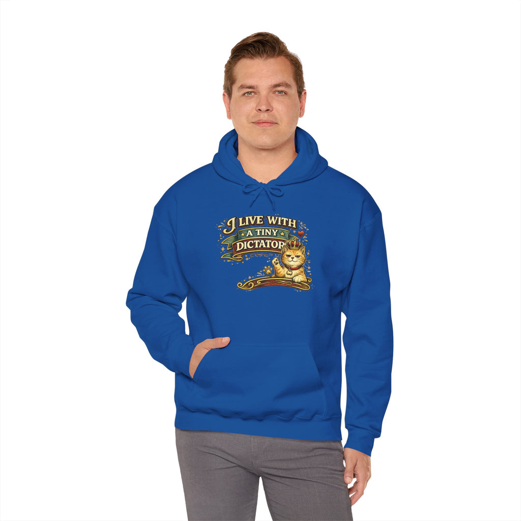 "I Live With a Tiny Dictator" Cat Hoodie