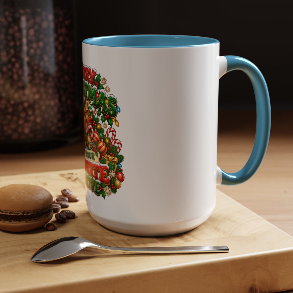 Christmas Coffee Mug — "Merry Christmas from Your Favorite Relative" Holiday Gift